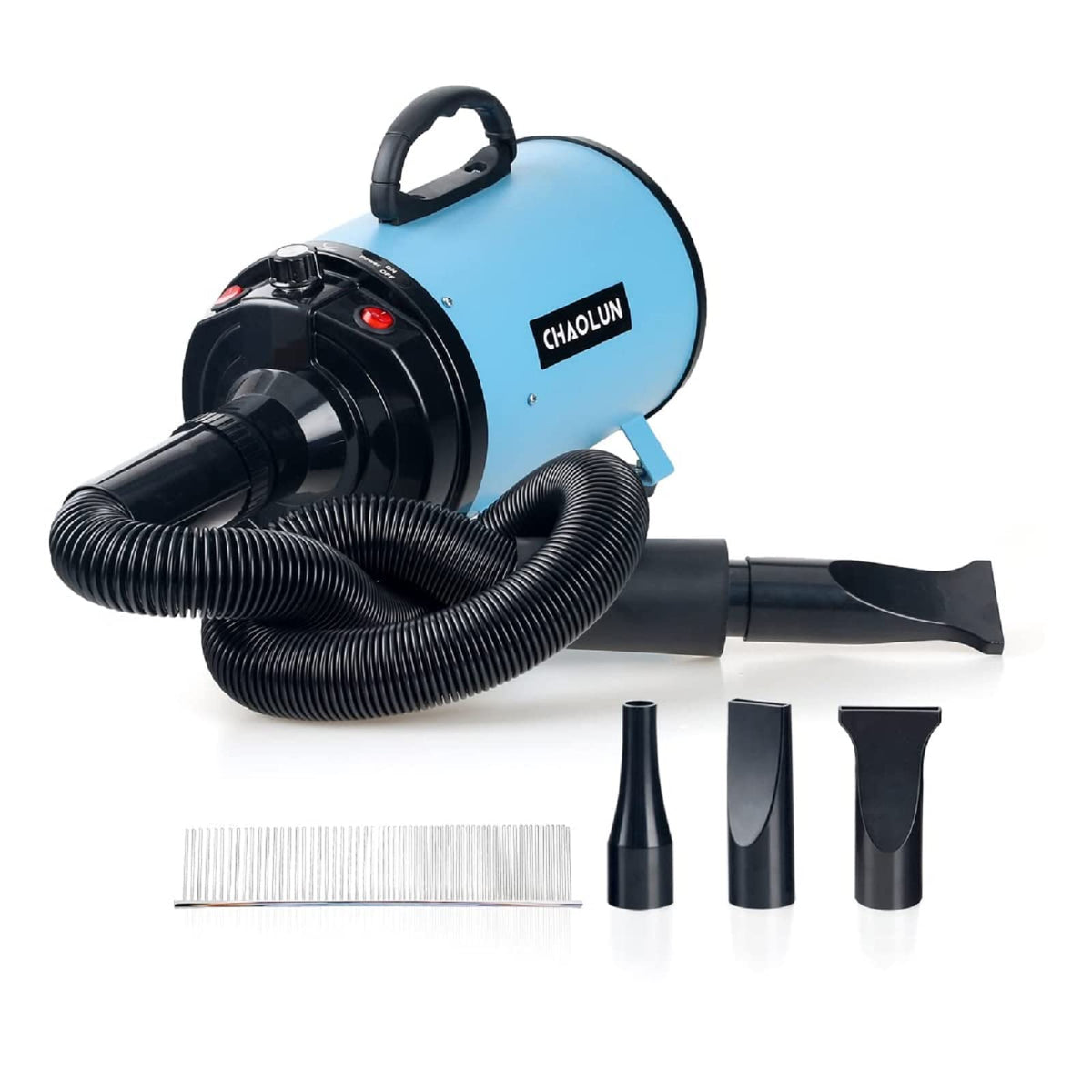 Chaolun Dog Dryer, Dog Blow Dryer, High Velocity Professional Pet Grooming Dryer, Dog Hair Dryer With Heater, Stepless Adjustabl