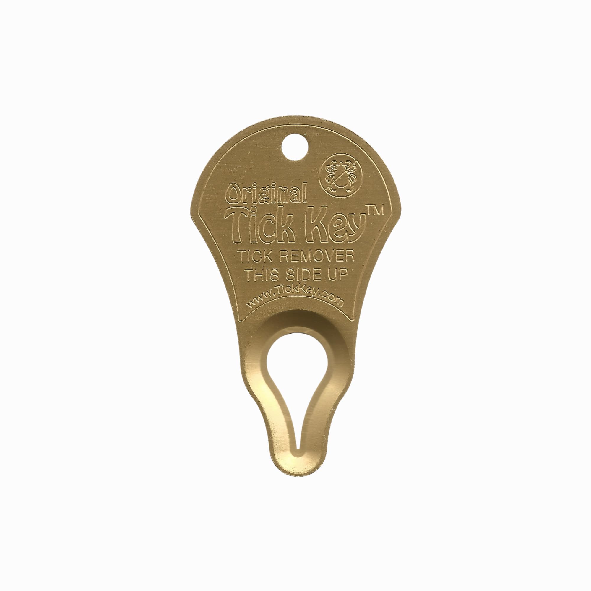 The Original Tick Key - Tick Detaching Device - Portable, Safe And Highly Effective Tick Detaching Tool (Gold)