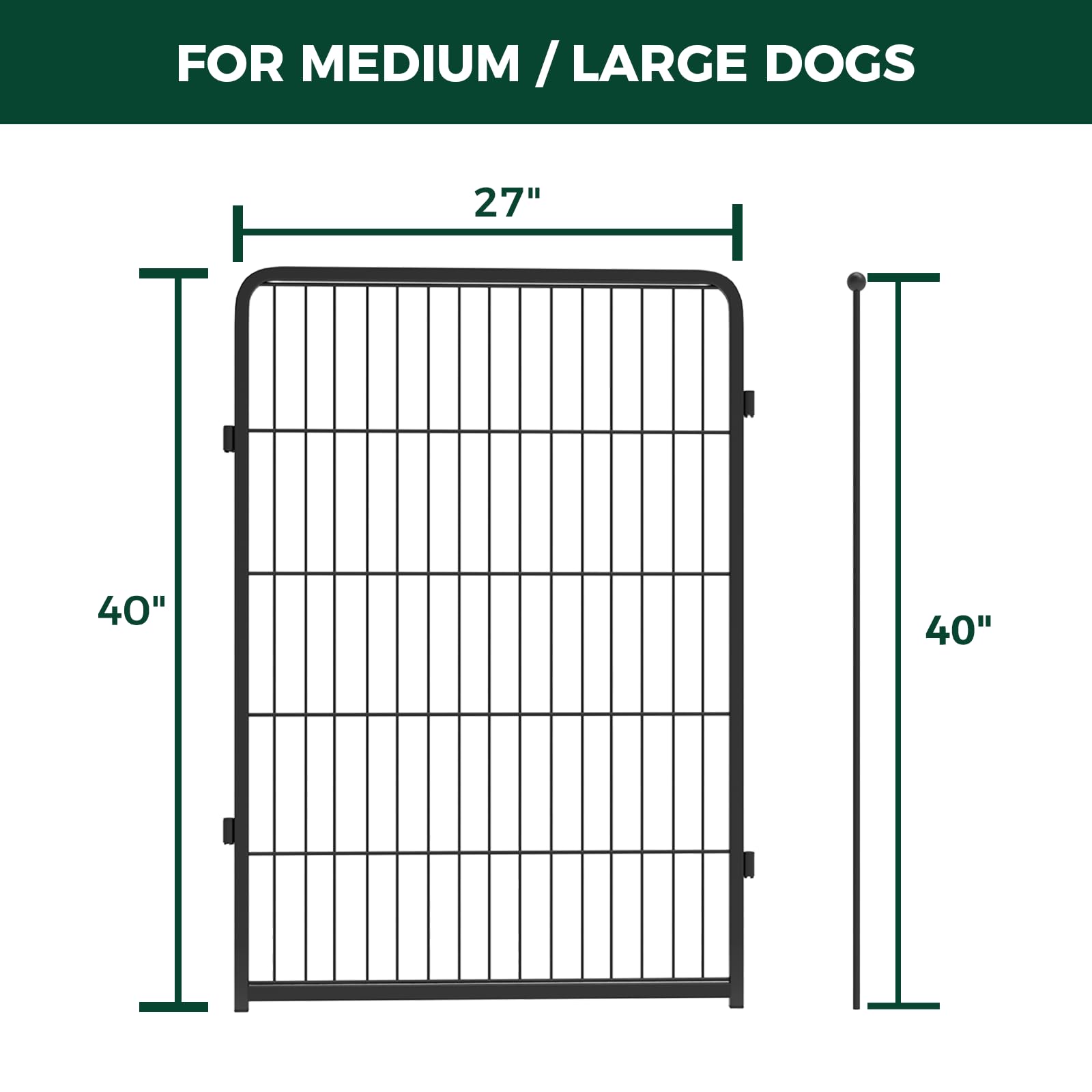 Fxw Homeplus Indoor Dog Playpen - Stress-Free And Safe Play, 40 Inch 4 Panels For Medium And Large Dogs, Black?Patented