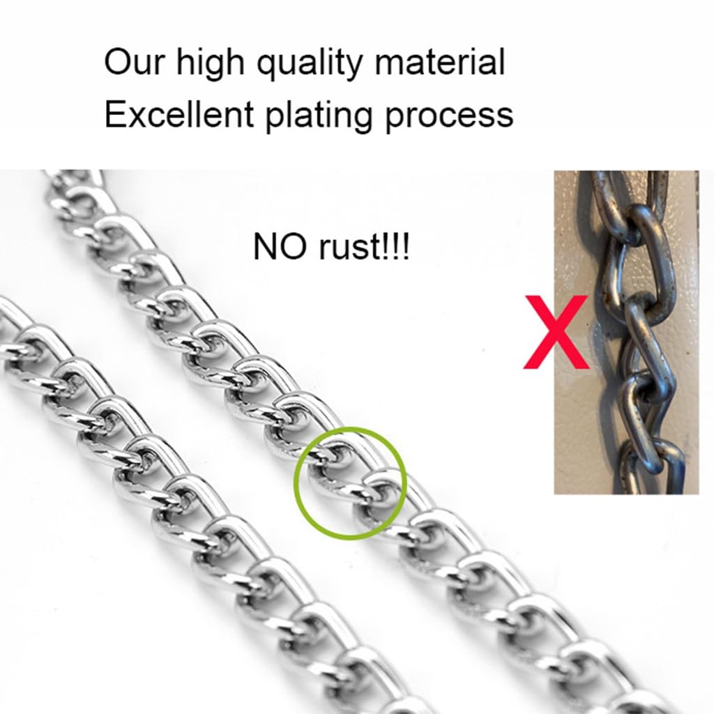 Chain Collar For Dogs, Silver Xl Metal Slip Link Training Heavy Duty Dog Collar Martingale Puppy Collars For Small Medium Large