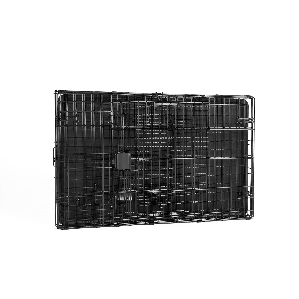 Amazon Basics Durable, Foldable Metal Wire Dog Crate With Tray, Double Door, 36 X 23 X 25 In, Black