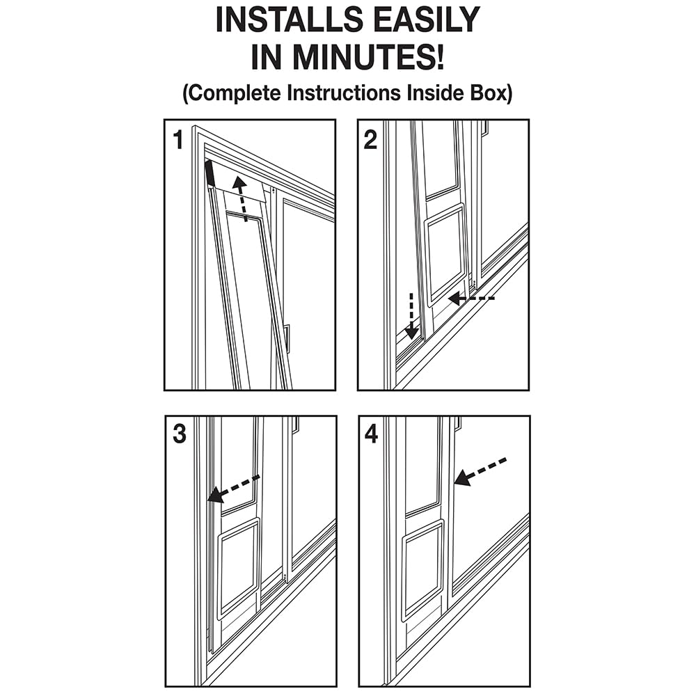 Ideal Pet Products Premium 78 Fastfit Aluminum Pet Patio Door With 10.25X15.75 Airseal Flap