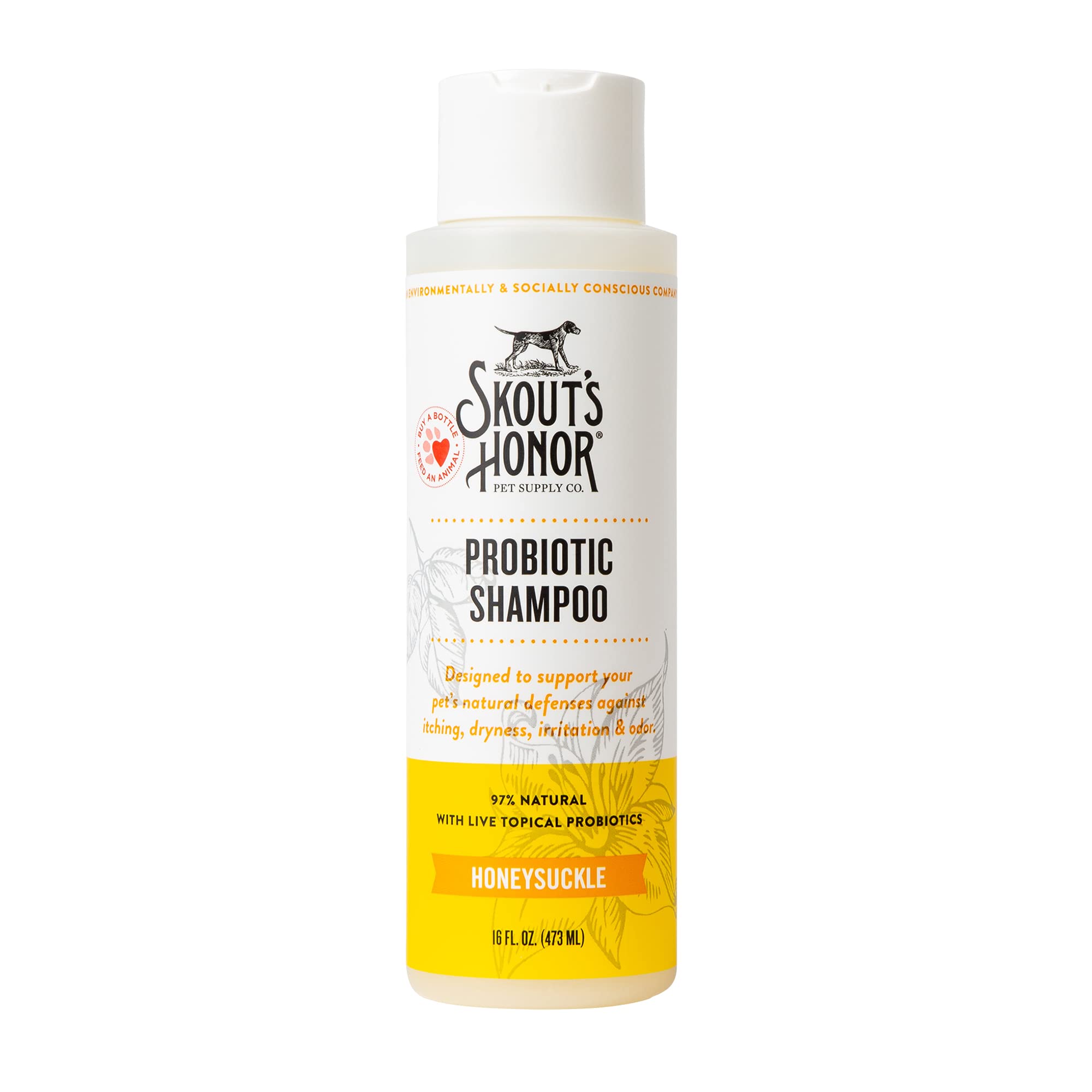Skout'S Honor Probiotic Pet Shampoo (Honeysuckle) For A Healthier Skin And Coat