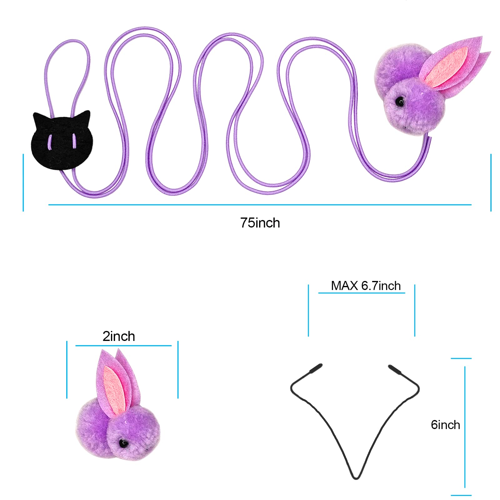 Zph Cat Toys Interactive For Indoor Cats,2Pcs Retractable Cat Wand Toys,9Pcs Teaser Toys&1Pcs Hanging Door Lure Cat Toy,Interactive Feather Toy For Teaser Play And Chase Exercise With Kitten