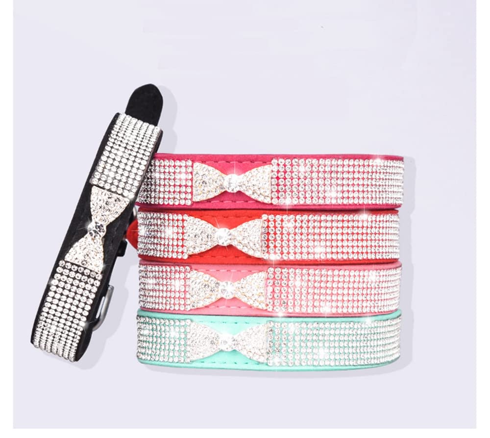 Girl Dog Collars For Small Dogs,Rhinestone Bling Diamond Cute Sparkly Jewelry Cat Collar For Xs Small Medium Large Female Prince