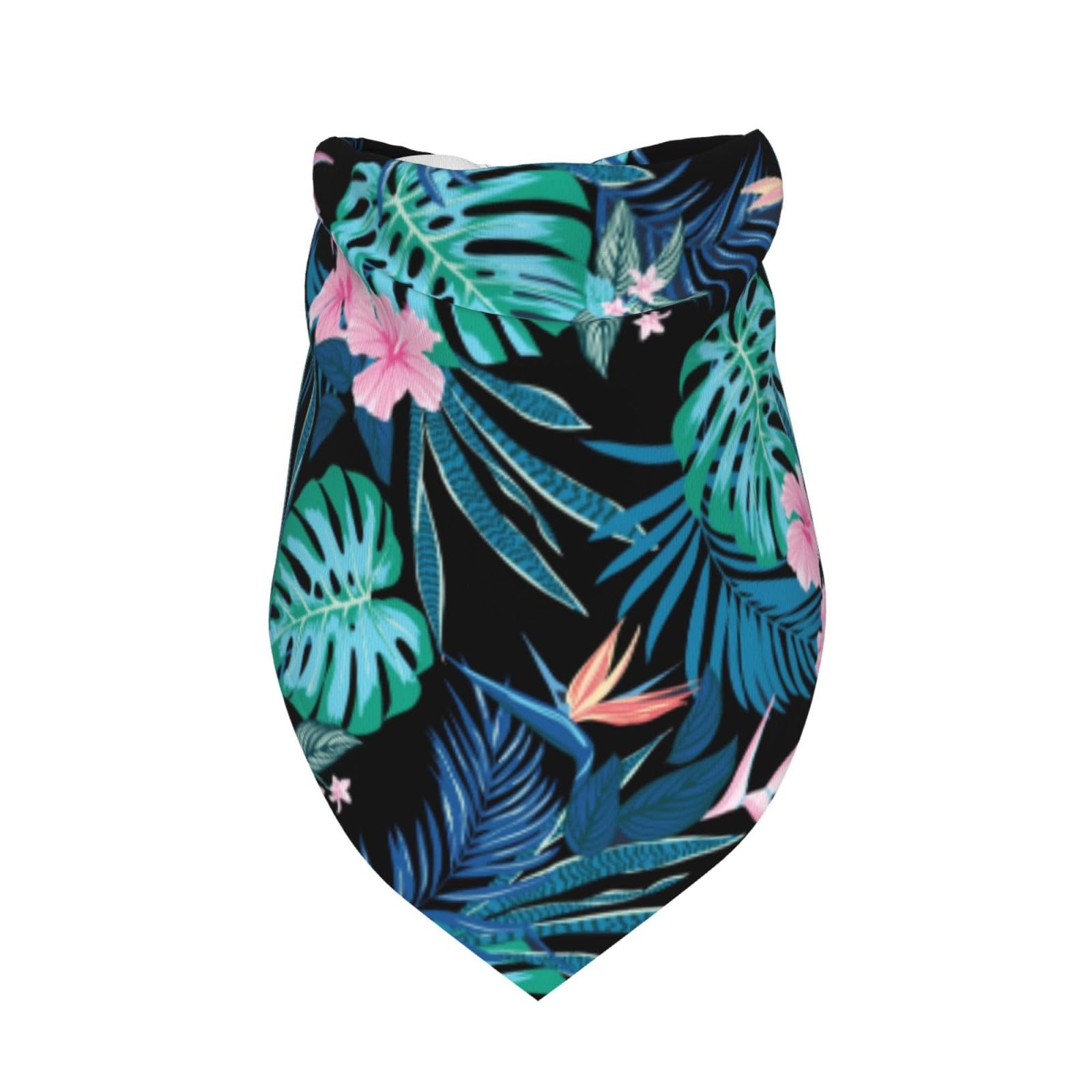 Palm Leaves Flower Tropical Dog Bandana Scarf Triangle Bibs Pet Accessories Cat Kerchief