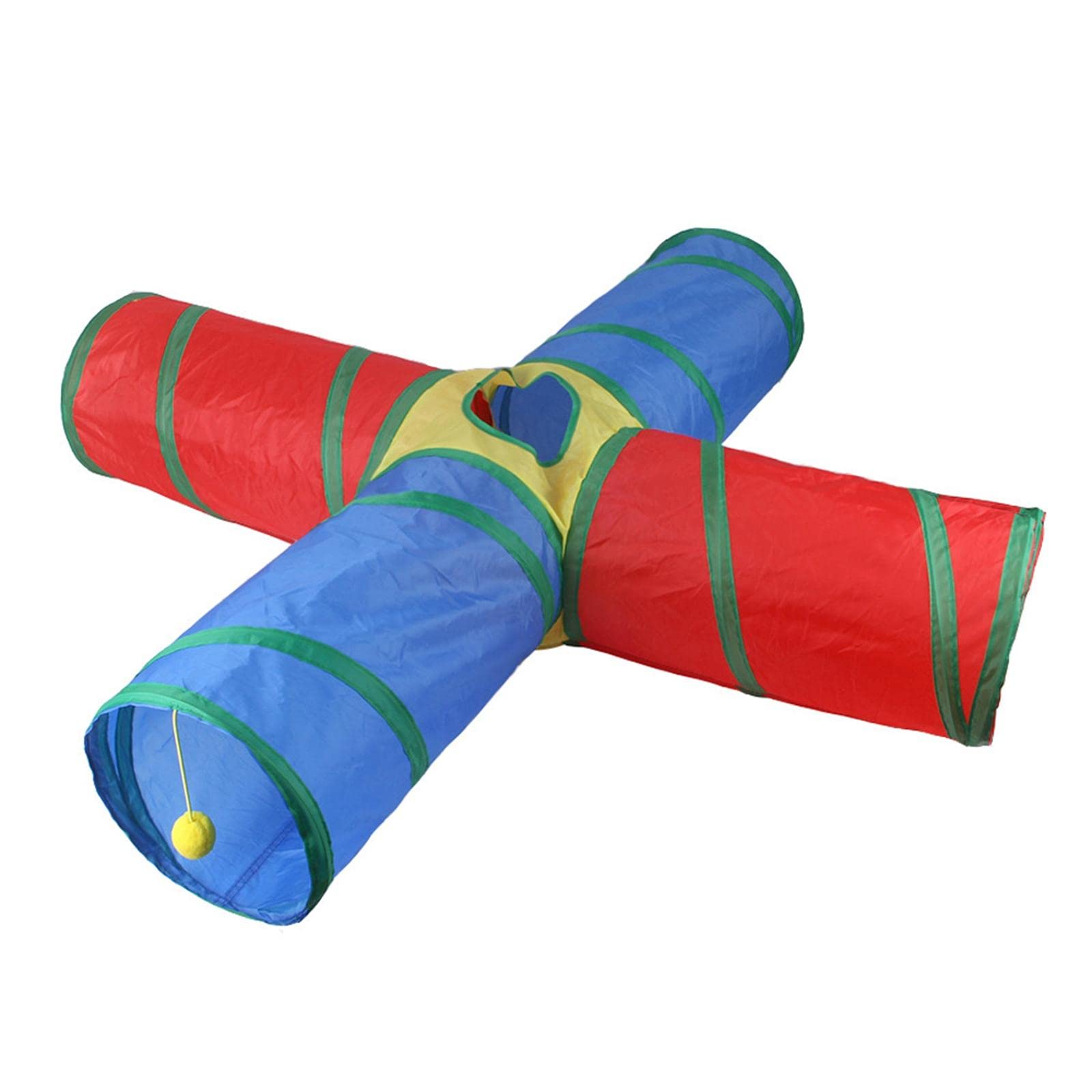 Atorse Cat Tunnels Play Tunnels 4Way Colorful For Bunny Passageway Tubes Training|Cat Supplies|Toys