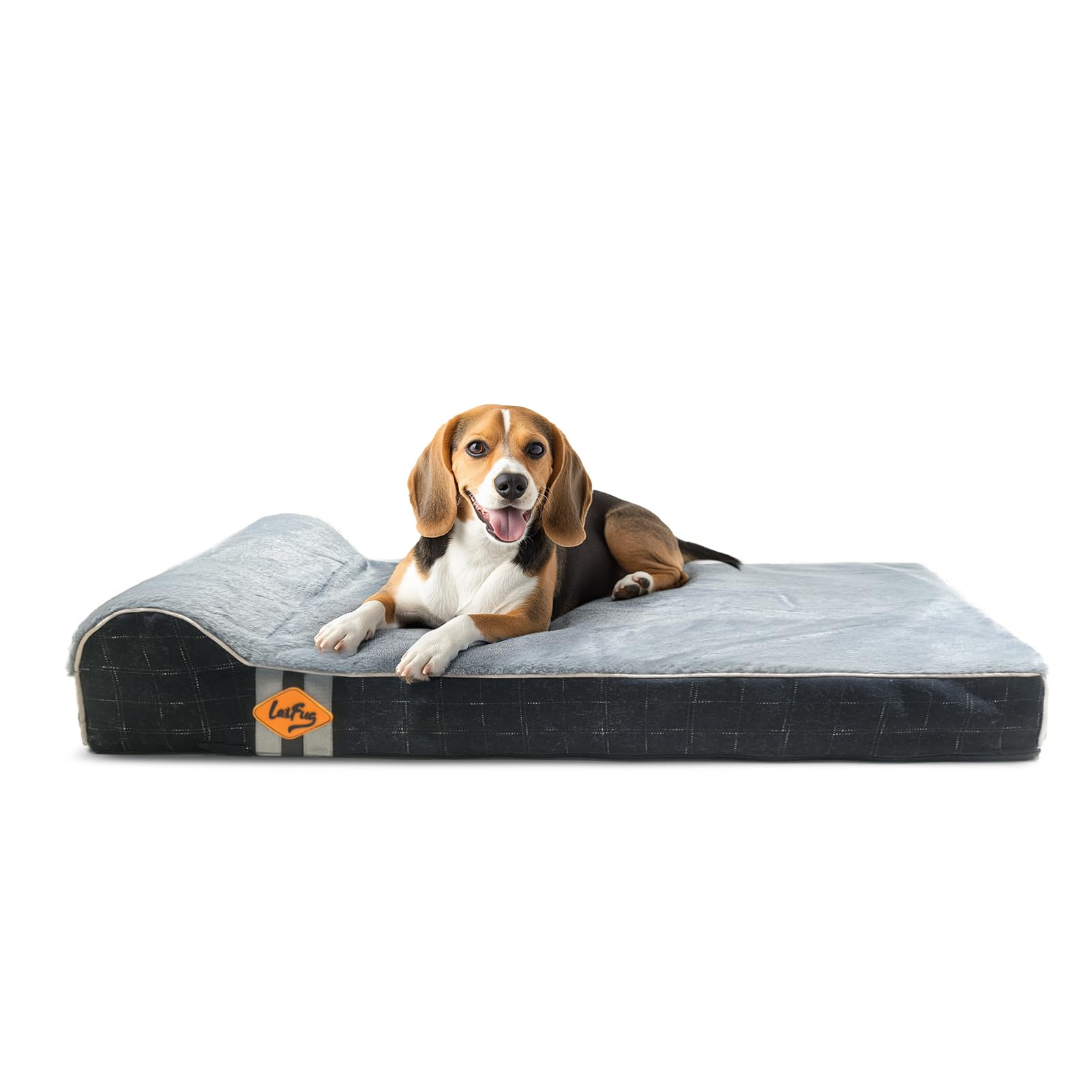 Laifug Orthopedic Memory Foam Extra Large Dog Bed With Pillow And Durable Waterproof Liner With Removable Washable Cover And Sma