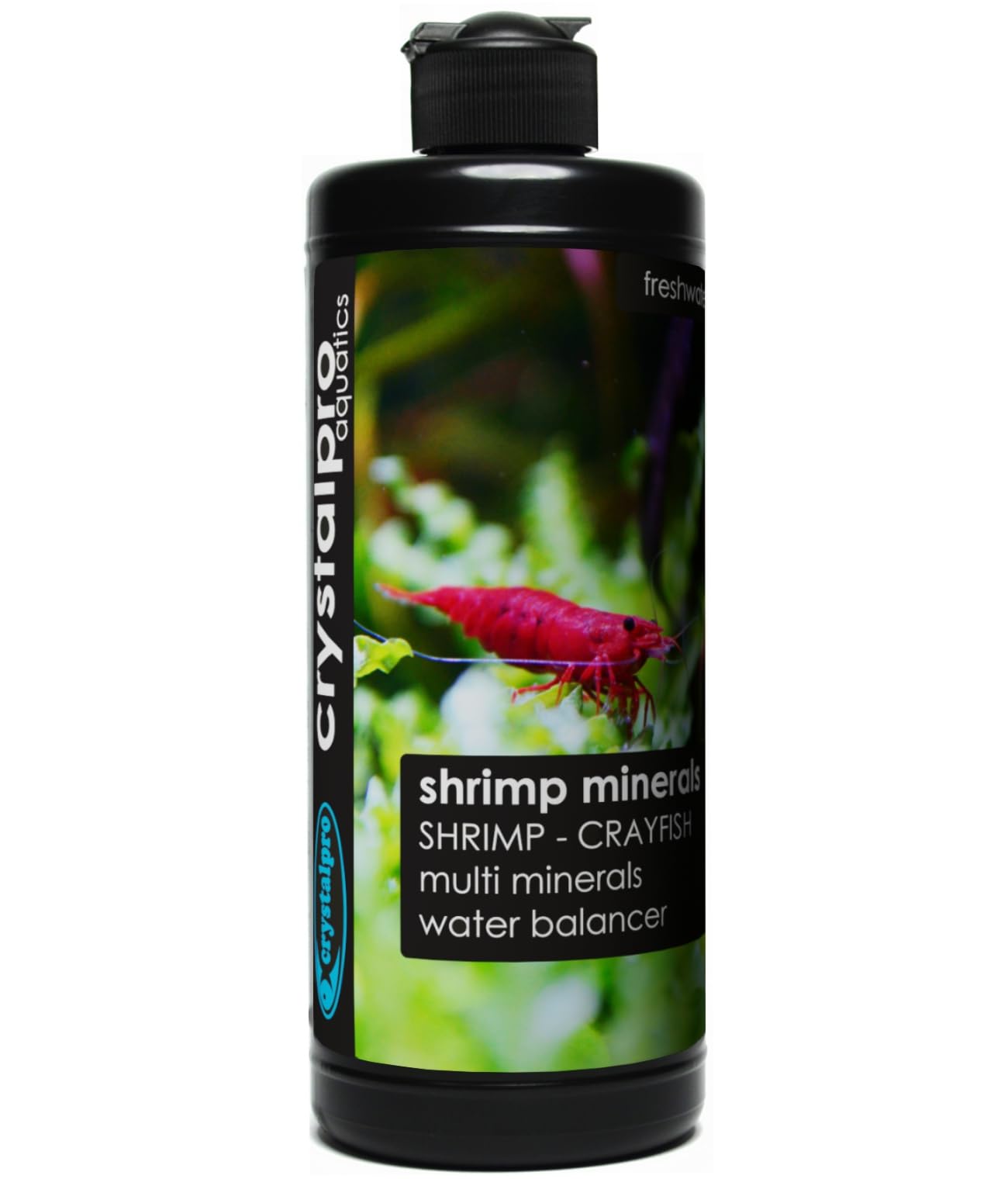 Crystalpro Shrimp Minerals 16.9 Oz - Liquid Aquarium Salt & Trace Elements for Freshwater Shrimp Tanks - Supports Caridina & Neo