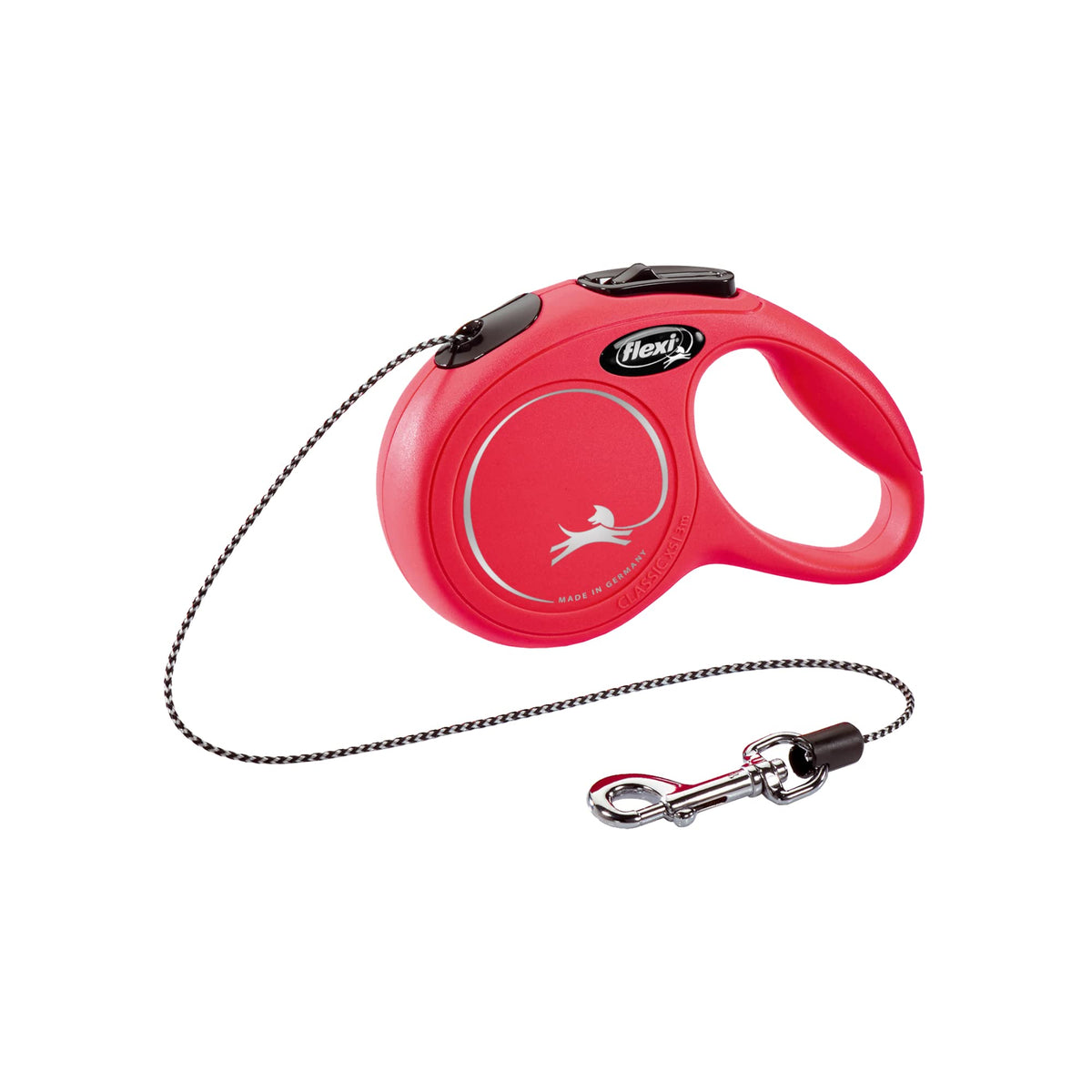 Flexi New Classic Retractable Dog Leash (Cord), 10 Ft, Extra Small, Red