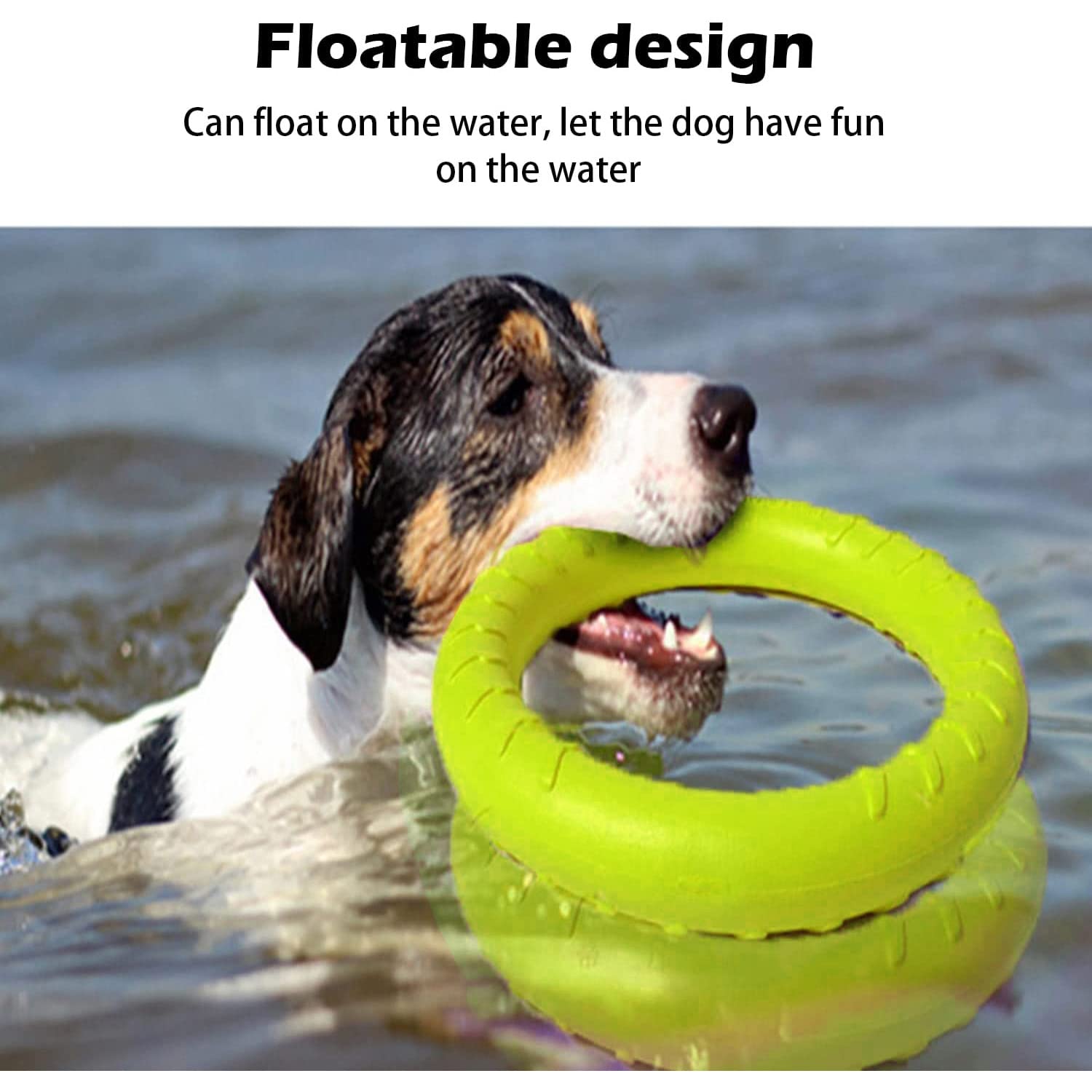 Dlder Large Dog Durable Indestructible Floating Flying Disc Ring Toys For Chewers,Pool Swimming,Throwing,Catching,Grabbing Pitch