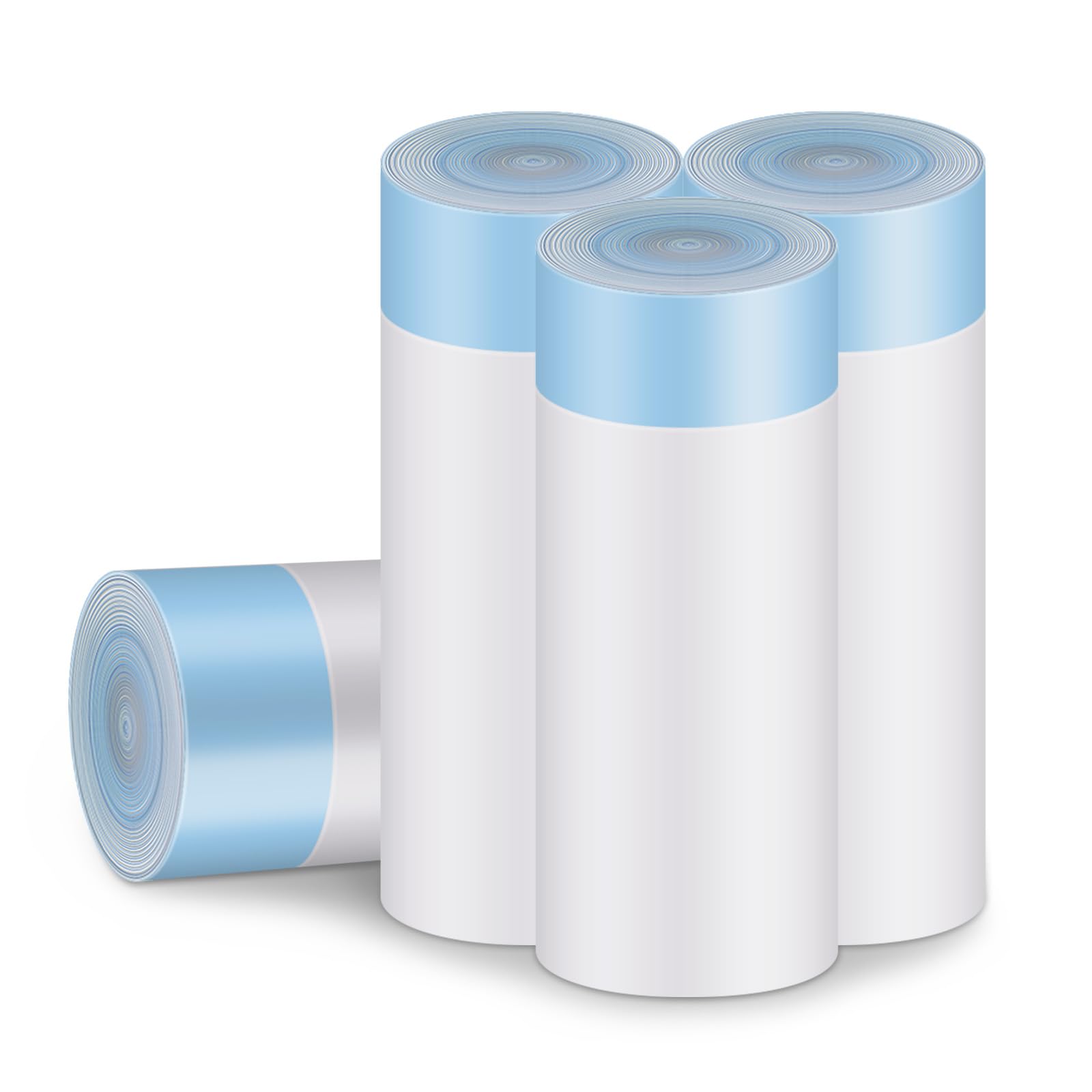 Cat Litter Bags, 80 Pieces Litter Box Liners For Automatic Cat Litter Box Self Cleaning, 4 Rolls 18 X 18 Inches Robot Drawstring