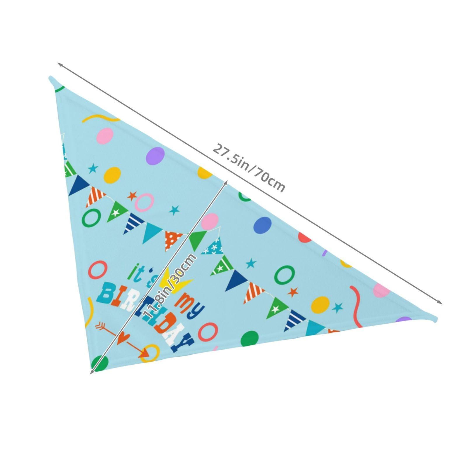 It'S My Birthday Blue Dog Bandana Scarf Triangle Bibs Pet Accessories Cat Kerchief