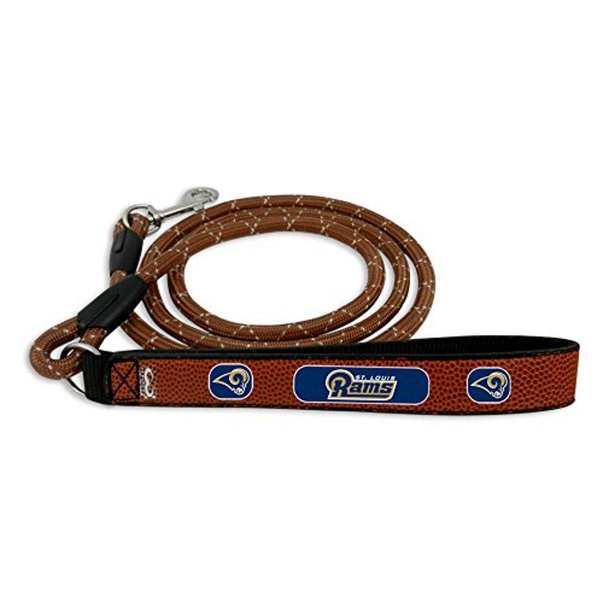 GameWear NFL St. Louis Rams Football Leather Rope Leash, Large, Brown