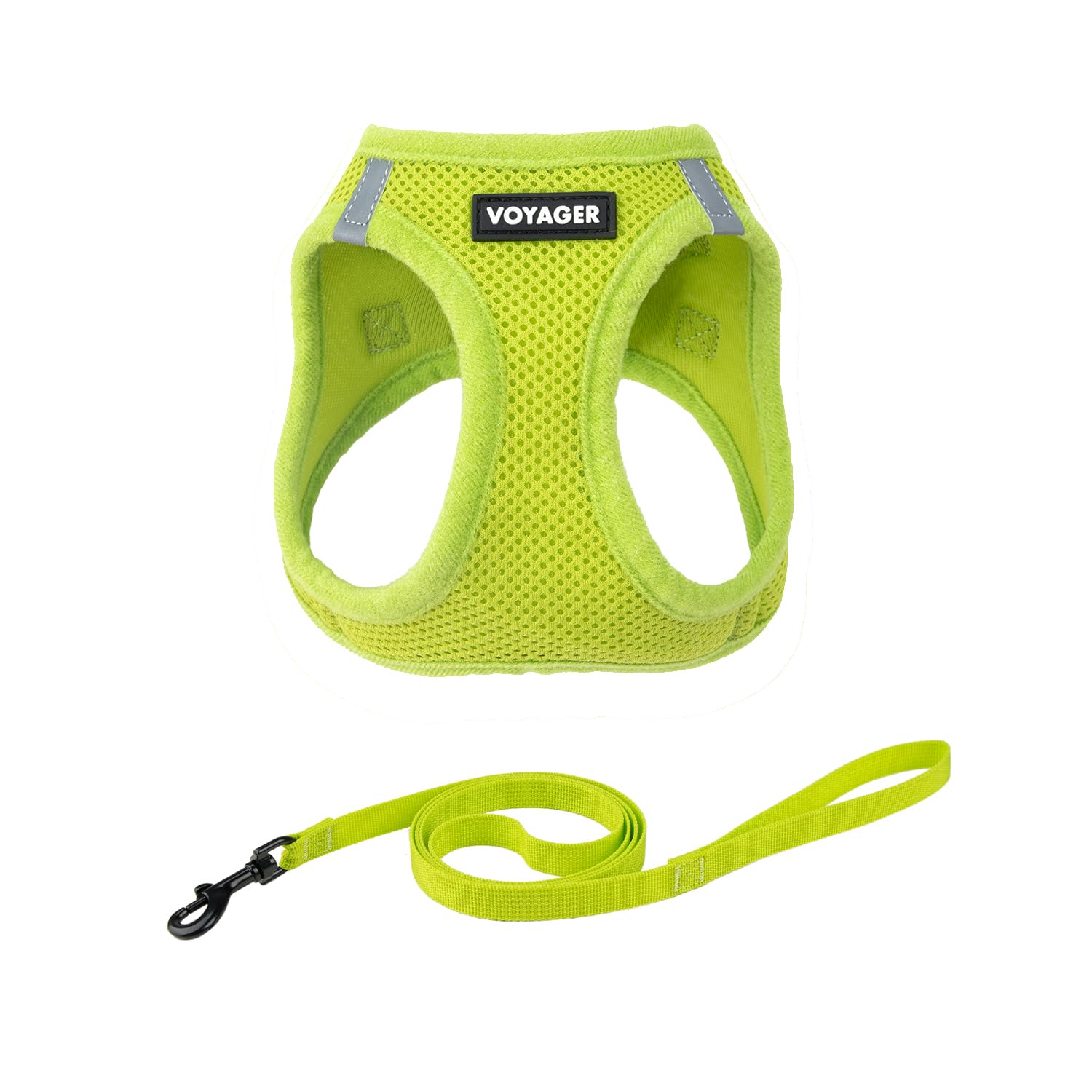 Voyager Step-in Pet Harness - All Weather Mesh, Adjustable Step in Harness for Cats and Dogs by Best Pet Supplies - 307S Lime Gr