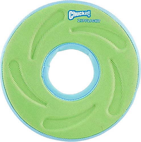 Chuckit! Zipflight Flying Disc Dog Toy, Small (6''), Orange And Blue