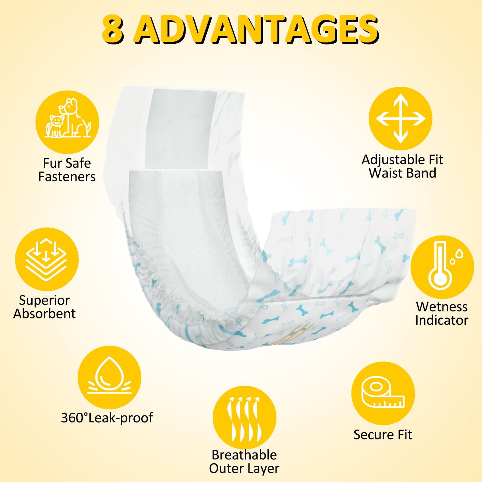 Dono Disposable Male Dog Diapers, Super Absorbent XS (6"-13"), Soft Red, 56pcs, Model EP-DONO-07XS-PACK4