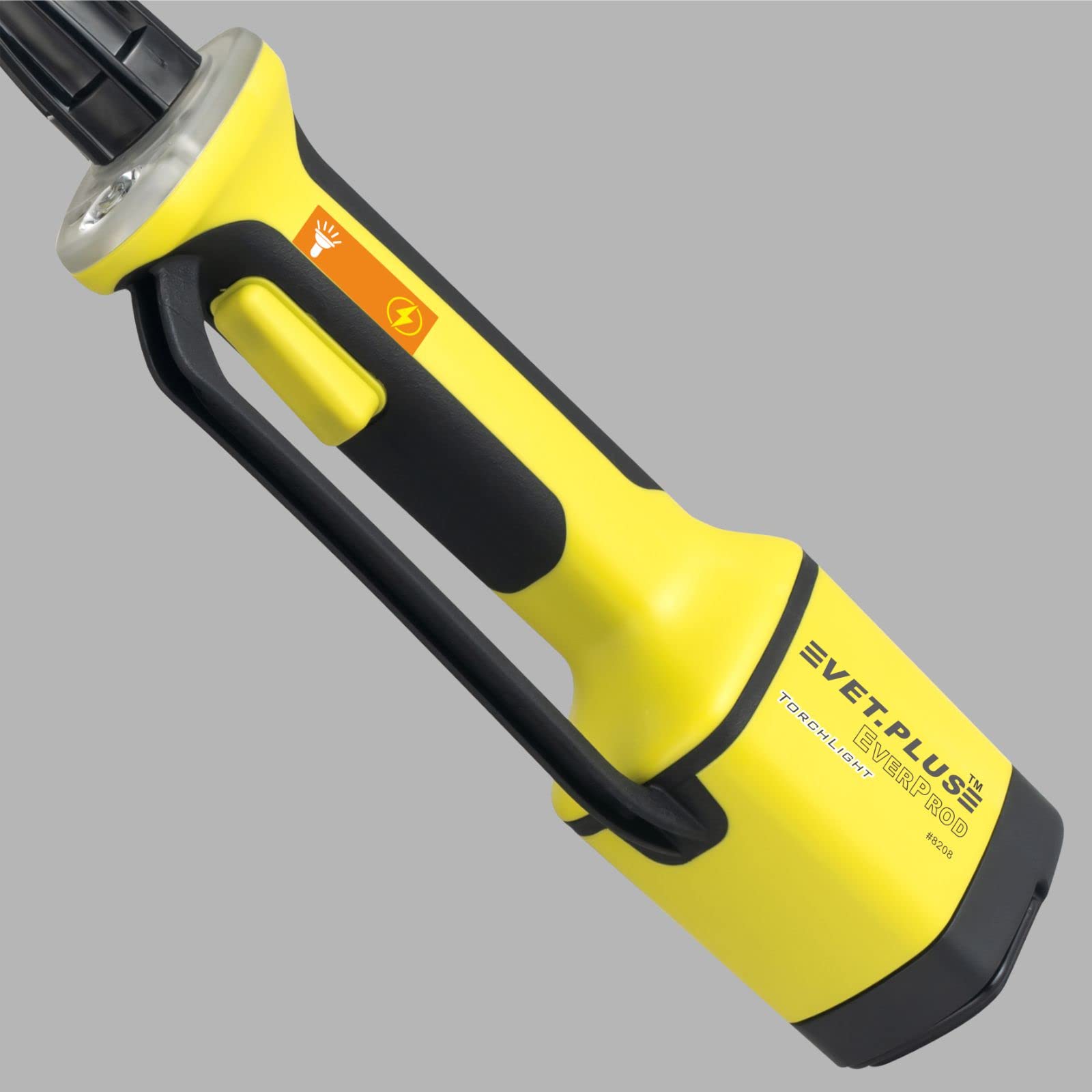 VETPLUS Rechargeable Livestock Prod with LED Torch Light, 33 Flexible Shaft, Fruit Green, for Cattle, Hog, Goat, and Sheep