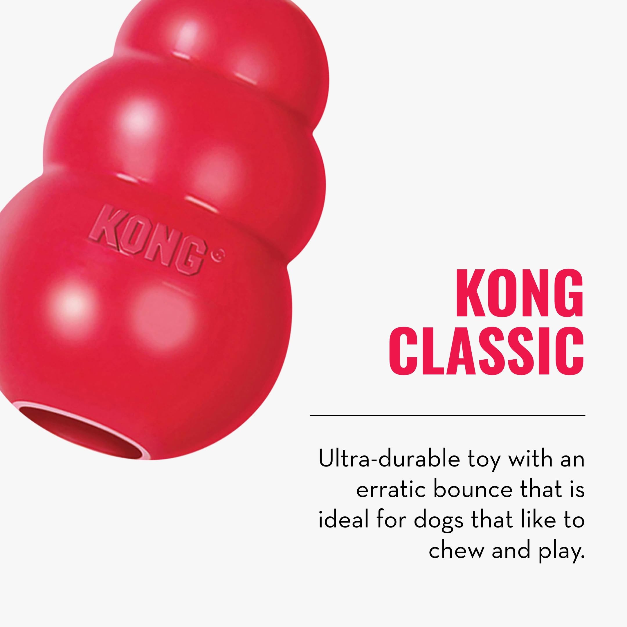 KONG Classic & Wild Knots Bear Combo Pack - Unique & Fun Dog Toys for Hours of Play - Classic Toy Can Be Stuffed with Dog Treats