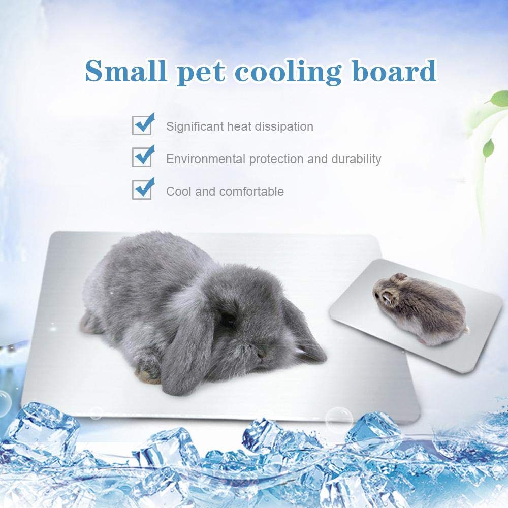 Pesandy Rabbit Cooling Pad, Hamster Cooling Mat For Rabbit Bunny Hamster Guinea Pig & Other Small Pets Stay Cool -Pet Cool Plate Ice Bed
