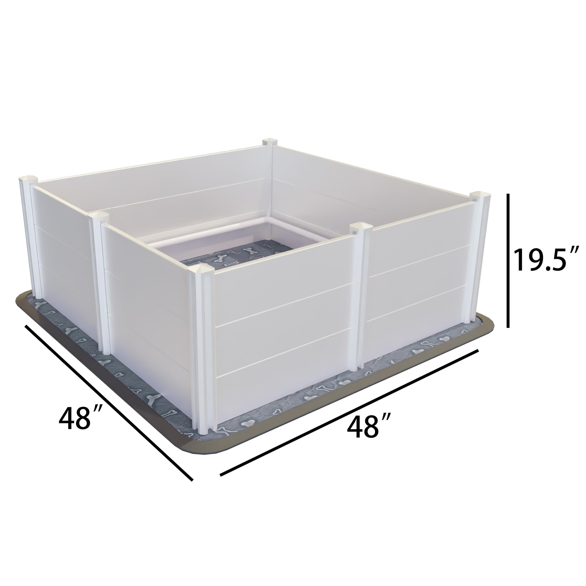 Exroo Whelping Box For Dogs And Puppies, 48'X48'X19.5',Puppy Whelping Supplies With Large Washable Pee Pads,Dog Whelping Box