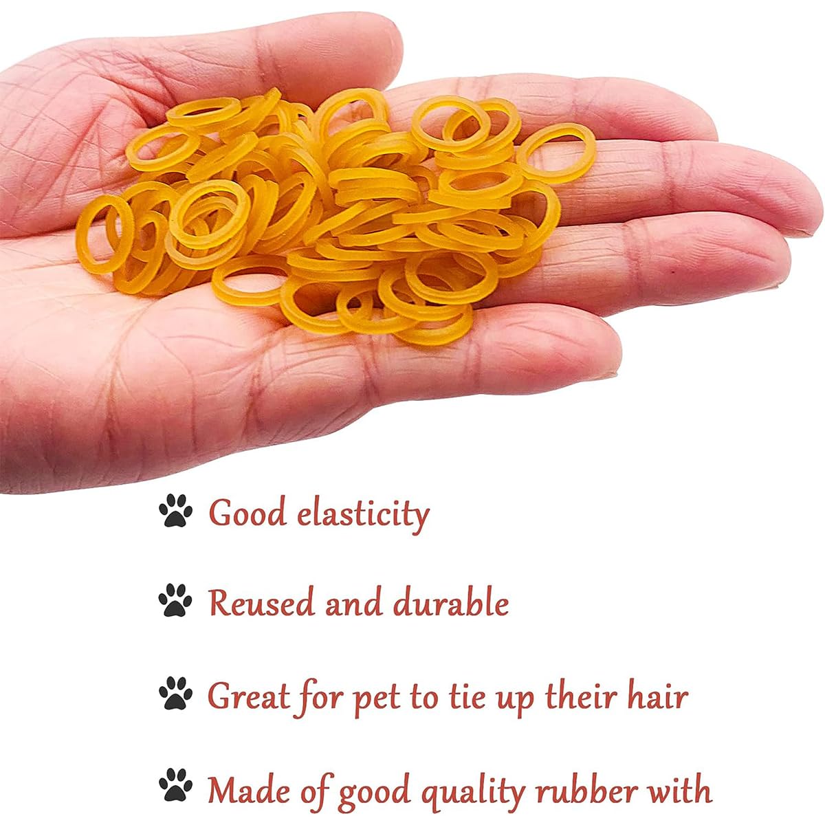 Pet Show 900Pcs 15Mm Dia. 100G/Pack Bulk Dog Rubber Bands For Hair Grooming Diy Hair Bows Top Knots For Puppies Cats Farm Animal