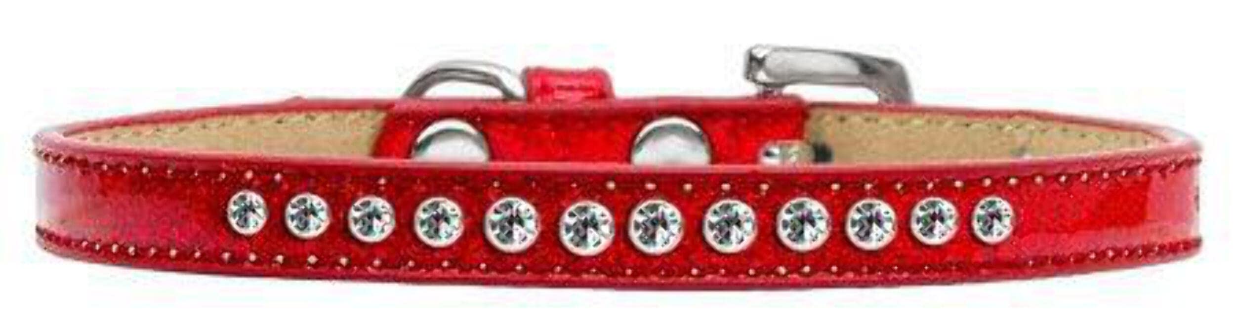 Dog, Puppy & Pet Ice Cream Collar, Clear Crystal Rimsets Red 14