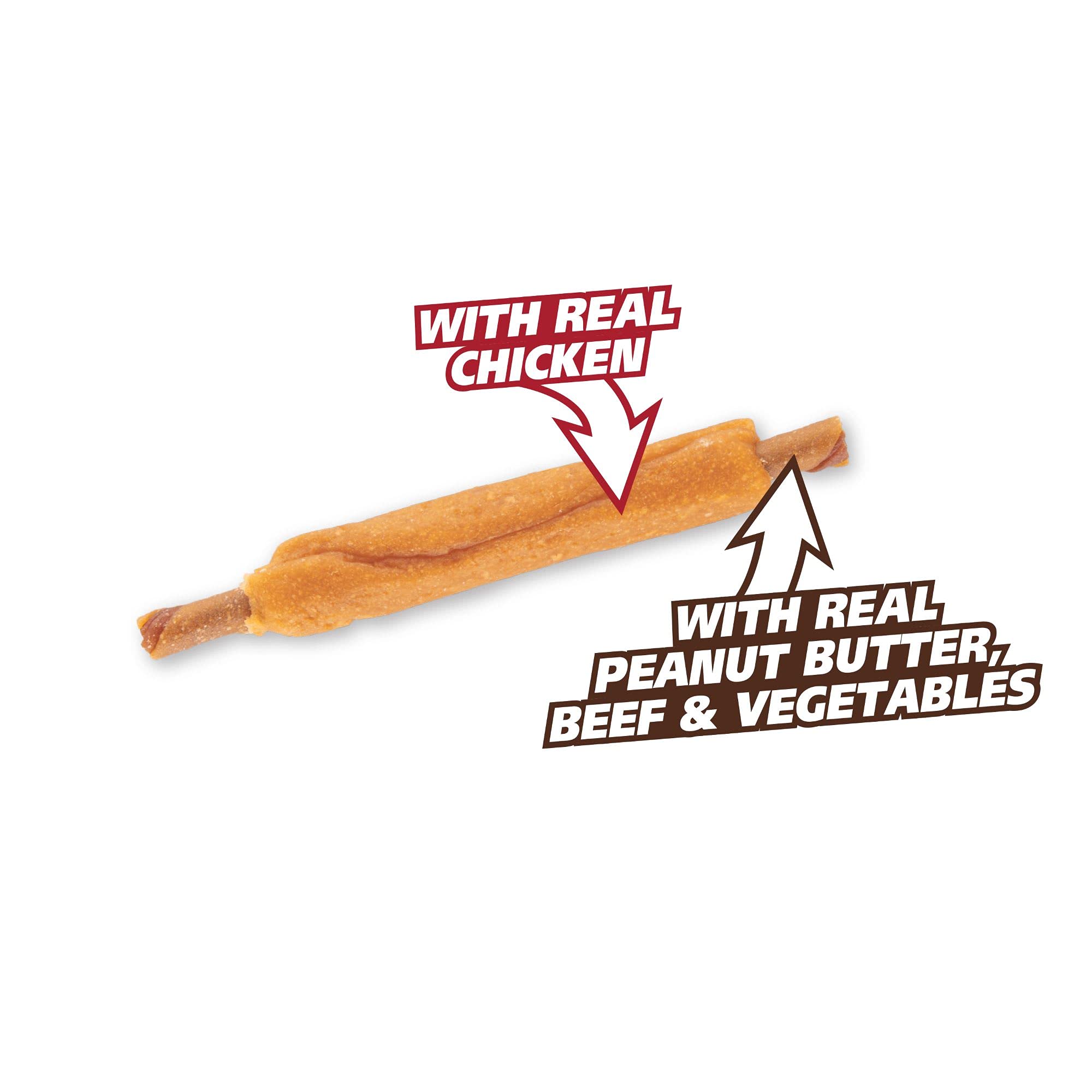 SmartBones No Artificial Colors or Preservatives Rib and Wing Chews, Treat Your Dog to a Fun Shapped Triple Flavor Chew 10 Count