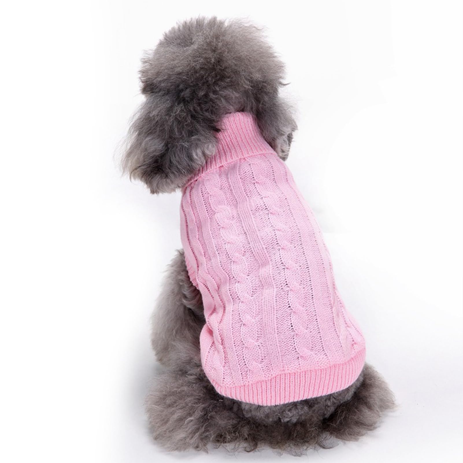 Chborchicen Small Dog Sweaters Knitted Pet Cat Sweater Warm Dog Sweatshirt Dog Winter Clothes Kitten Puppy Sweater (Xx-Small, Pi