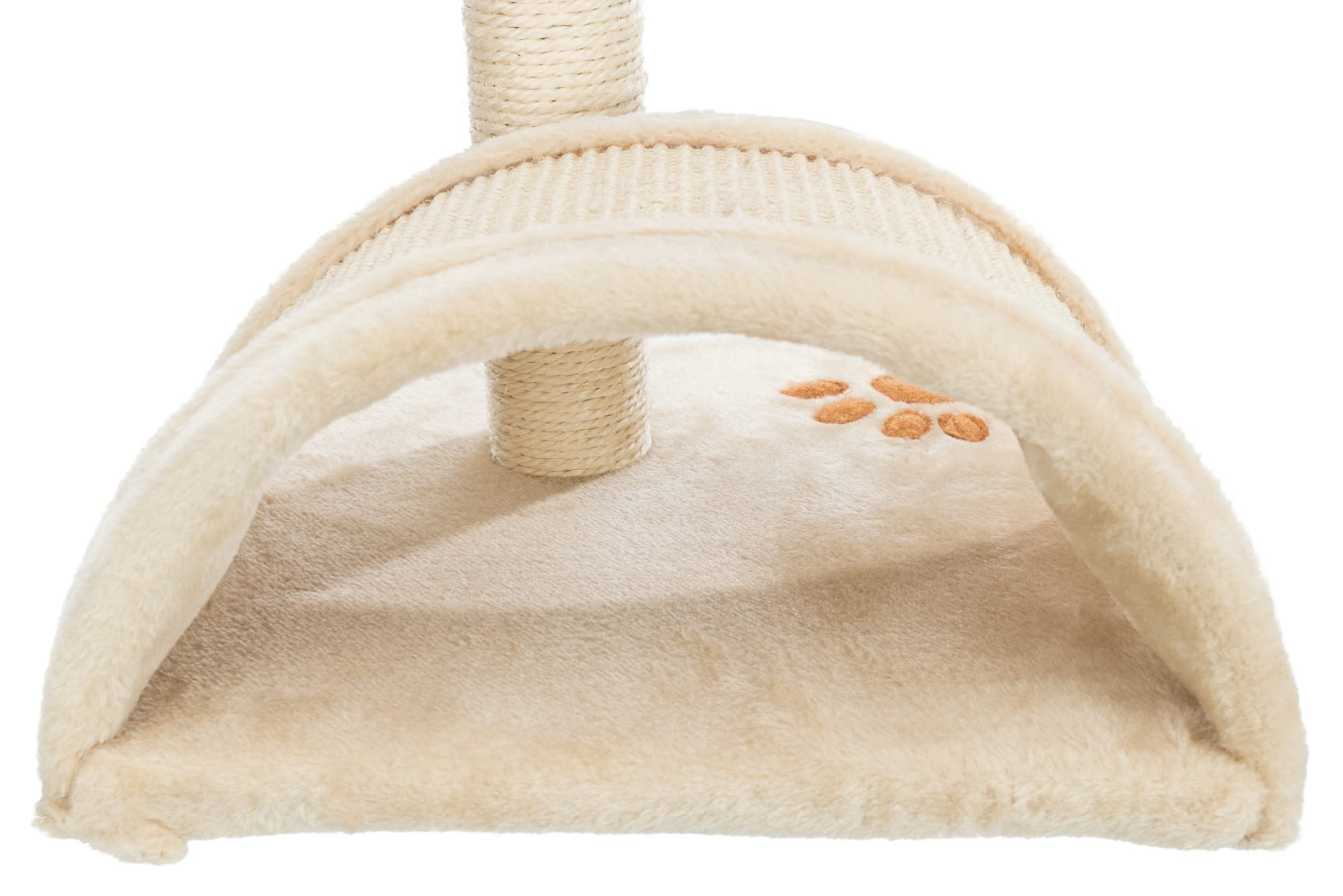 Trixie Vitoria 16.9-In Cat Tree For Kittens, Kitty Scratching Post, Sisal Covered Scratcher, Dangling Cat Toy, Beige