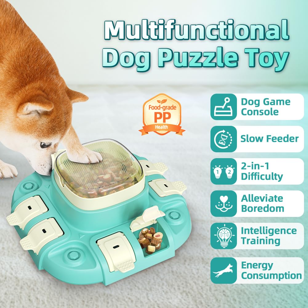 Carozen Dog Puzzle Toys, Slow Feeder, Treat Dispensing Feature, Ideal For Iq Training And Entertainment, Suitable For All Dog Br