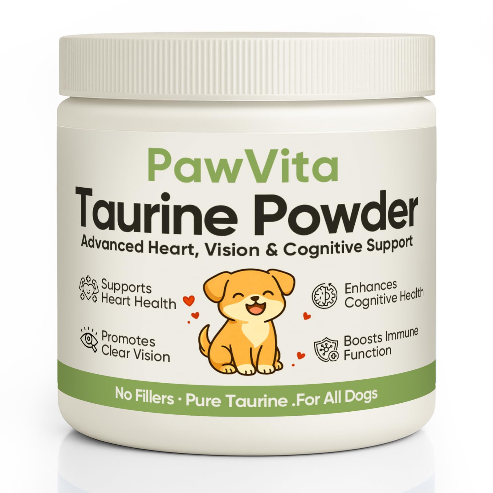 Pawvita Pure Taurine Powder, Paw VitaTtaurine Supplement for Dogs, Supports for Heart, Vision & Daily Wellness in Dogs - 99.9% P