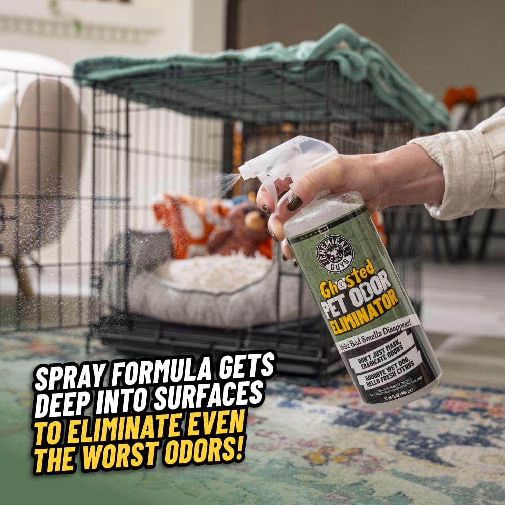 Ghosted Pet Odor Eliminator, Refresh Your Home, Car, Office, & More, From Chemical Guys (32 Fl Oz) - Fresh Citrus Scent - Pcs102