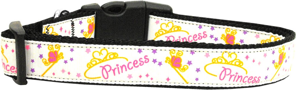 Mirage Pet Products Princess Nylon Ribbon Dog Collar, Medium