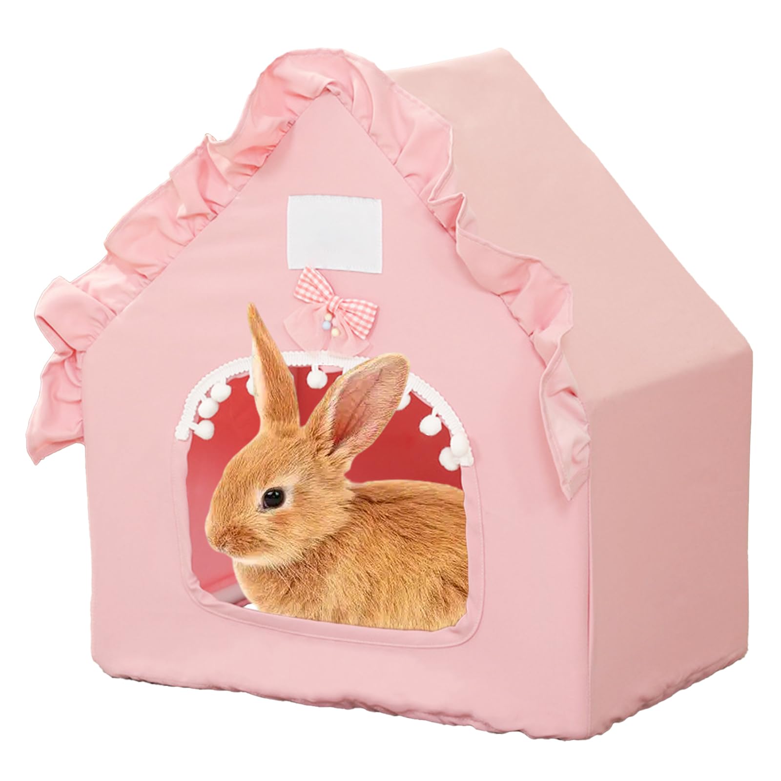 DINTSTYLE Bunny Tent Guinea Pig House, Machine Washable Guinea Pig Hide Tent Houses & Habitats, Small Animal Bed Hideout Sleepin