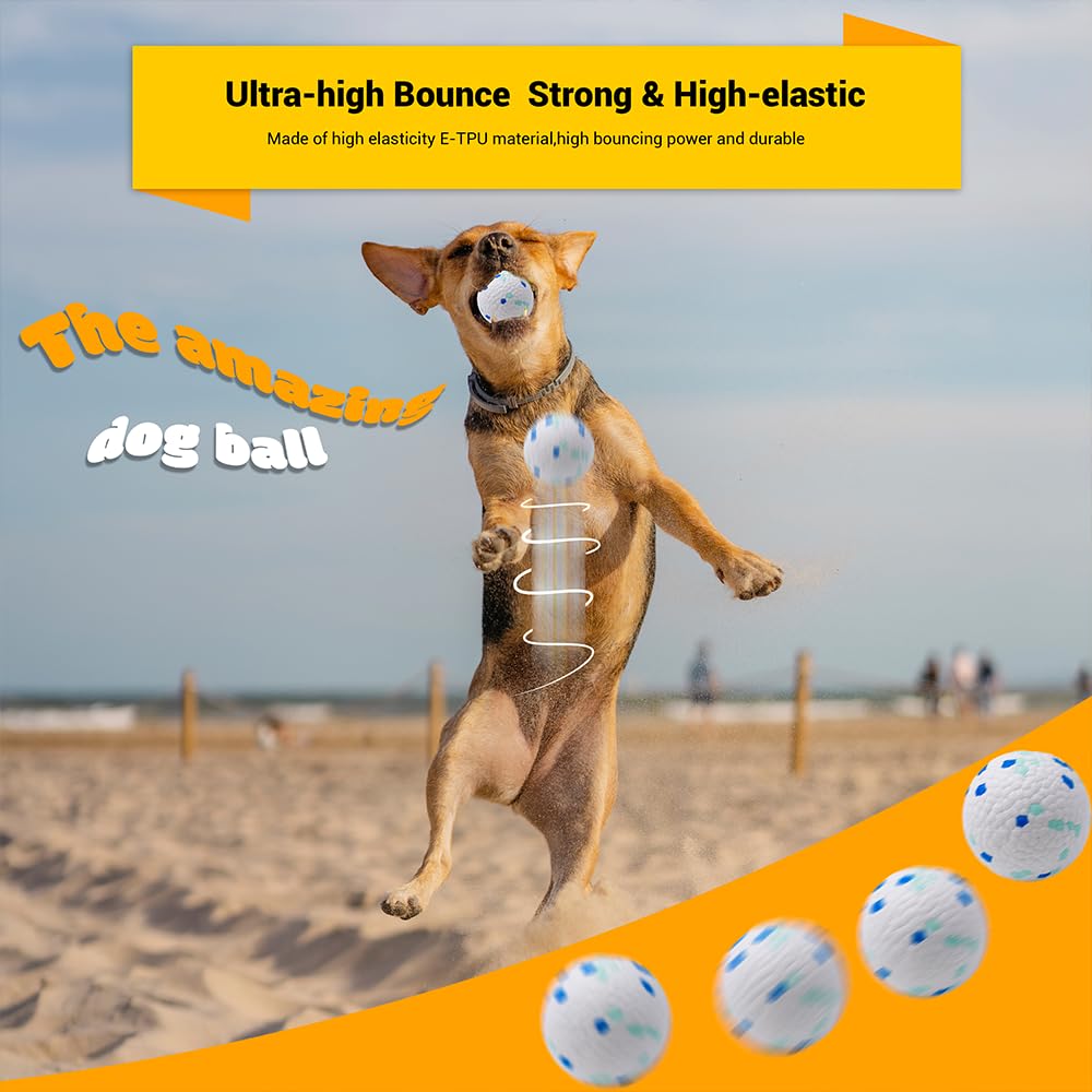 Lievuiken Dog Balls Toys For Aggressive Chewers, Indestructible Durable Bouncy Floating Balls For Dogs To Fetch, Durable Solid Rubber Ball For Training Dog