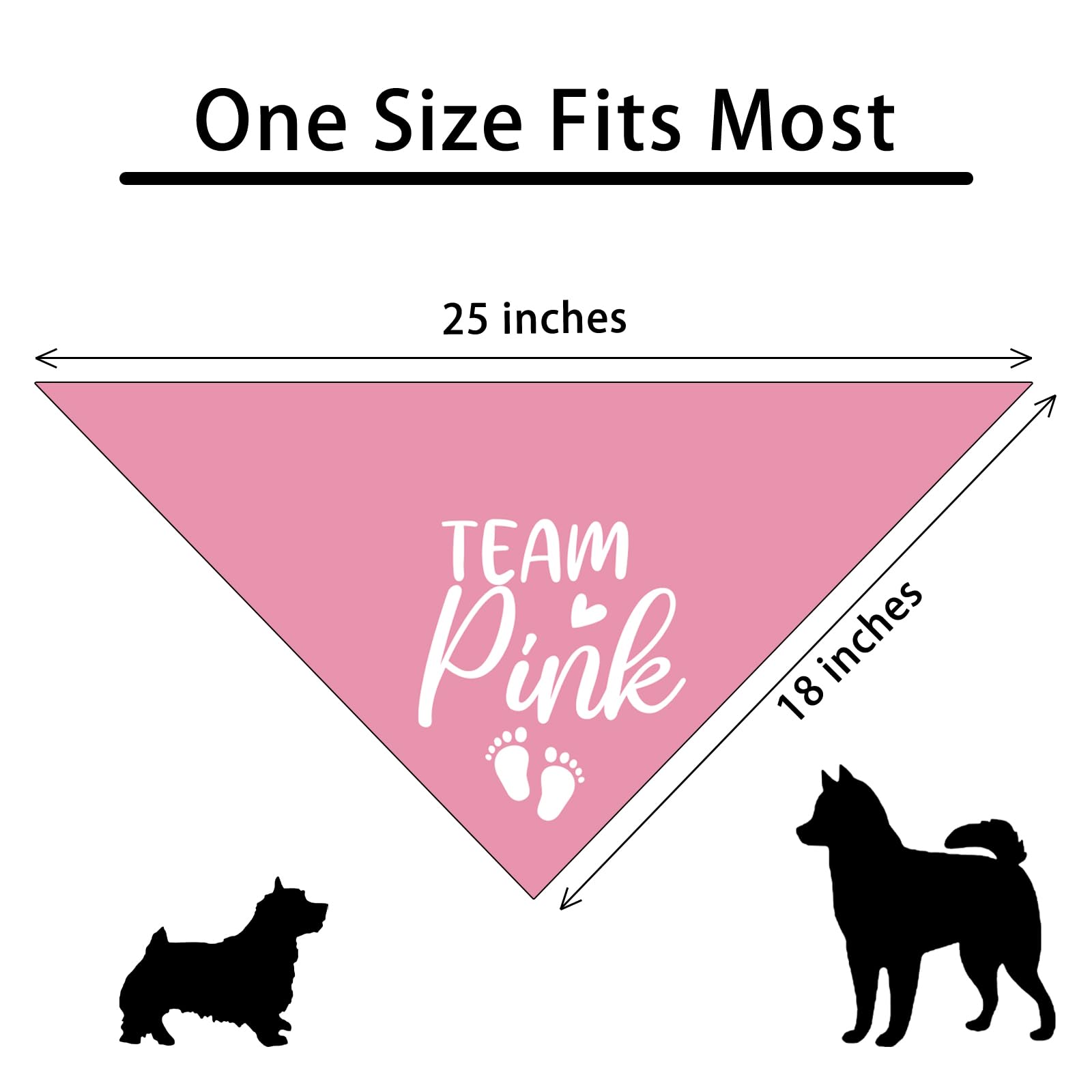 Lmaurrizt Team Pink Dog Bandana Gender Reveal Baby Announcement Dog Bandana Pregnancy Announcement Pet Scarf Pet Accessories For