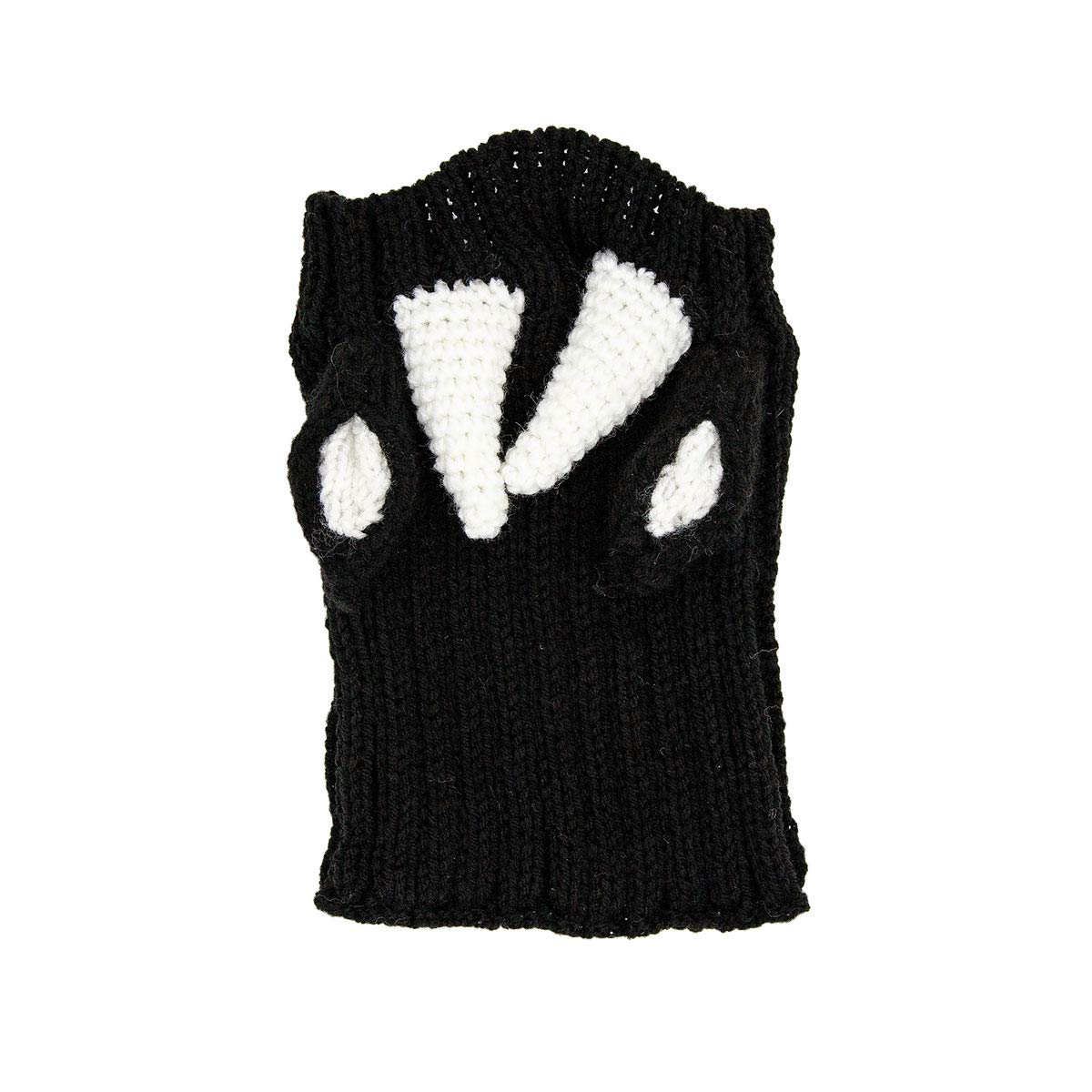 Zoo Snoods Bull Costume - Large Warm Knit Cow Dog Snood Wrap for Pets, Neck & Ear Cover for Halloween & Winter