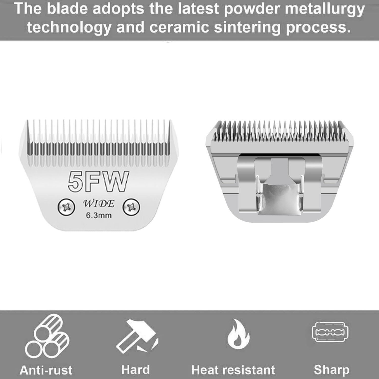 Wide Blade 4Fw, Pet Dog Grooming Blade Compatible With Andis,Oster A5,Wahl Km10 Clippers, Grooming Wide Blade, A5 Type Blade,For