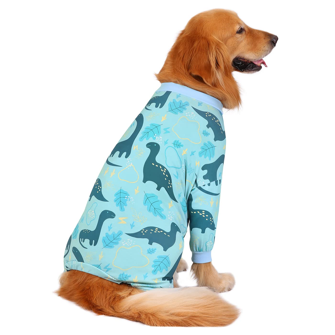 Hde Dog Pajamas One Piece Jumpsuit Lightweight Dog Pjs Shirt For M-3Xl Dogs Dinosaurs - Xxl