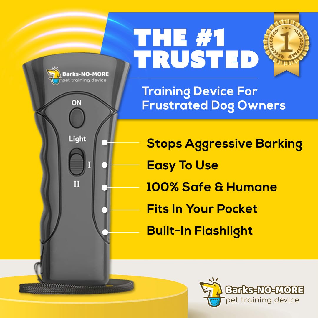 Generic Barks No More Dog Training Device & Bark Deterrent - Stop Barking Without Hurting Your Pet - Just Point & Press!, Black