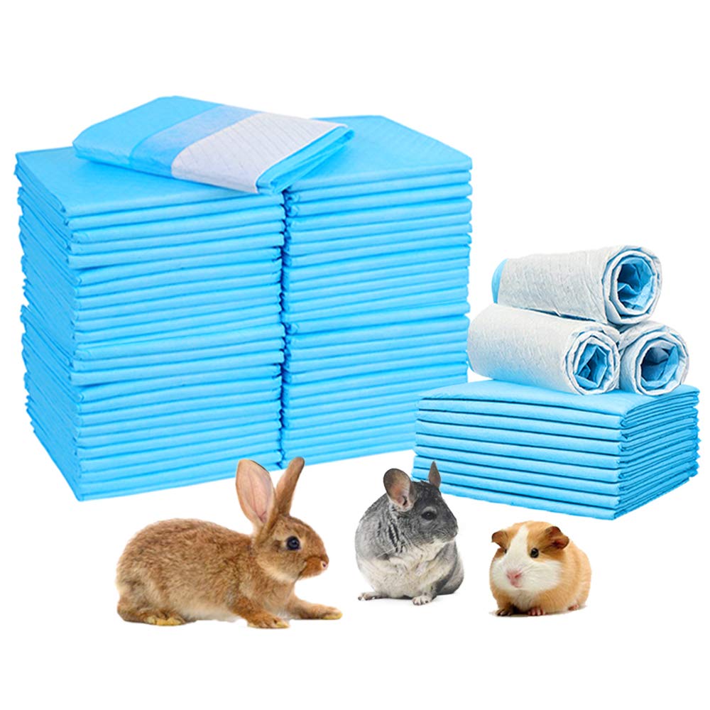 Amakunft Rabbit Pee Pads, Pet Toilet/ Potty Training Pads, Super Absorbent Guinea Pig Disposable Diaper For Hedgehog, Hamster, C