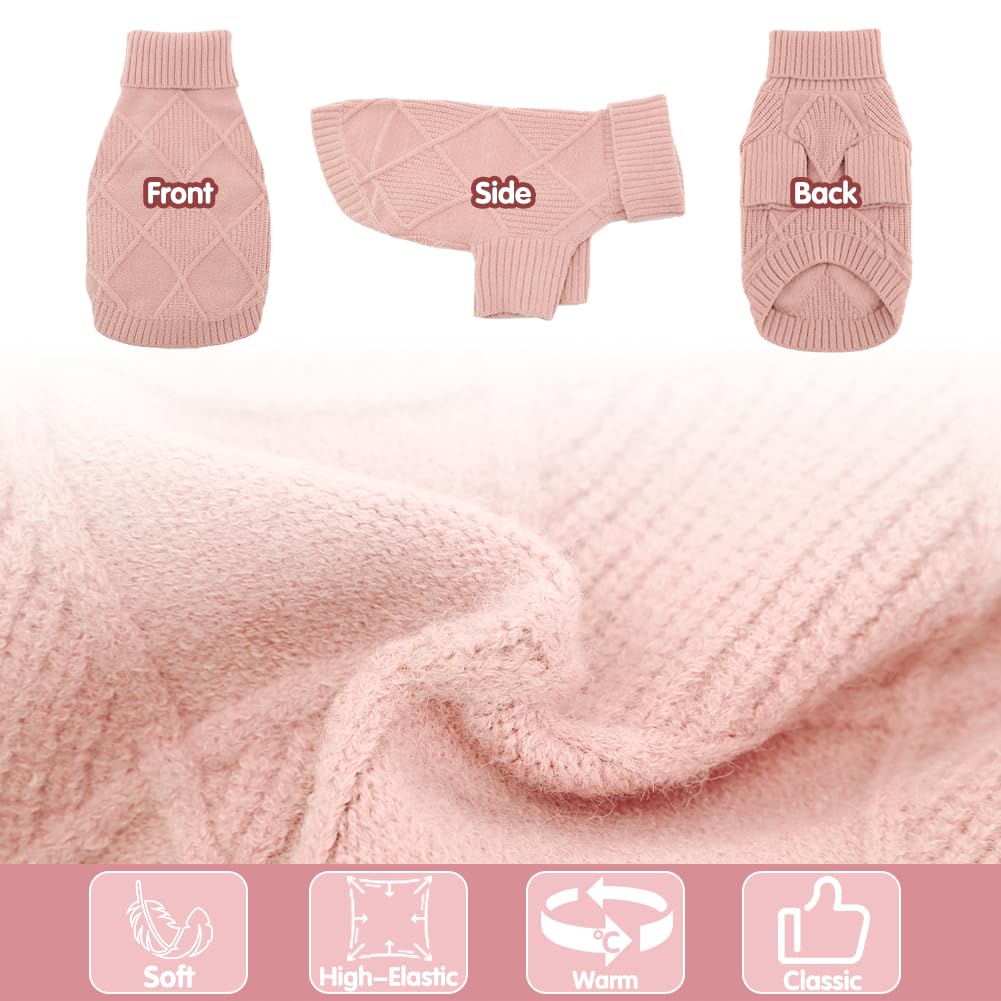 Emust Large Dog Sweater, Cozy Dog Sweaters For Large Dogs With Sleeves, Stretchable Dog Clothes For Christmas & Holiday, Pink Xx
