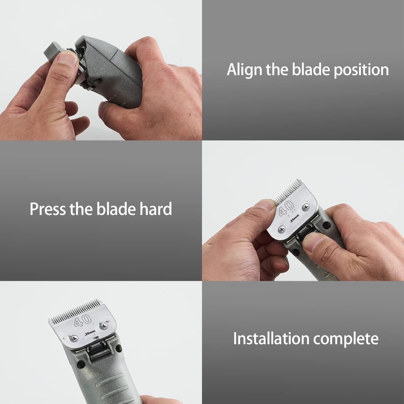Clipper Blade Dog Grooming Compatible with Andis Clippers Carbon Infused Steel Detachable Ceramic Sharp Edge Also Compatible wit