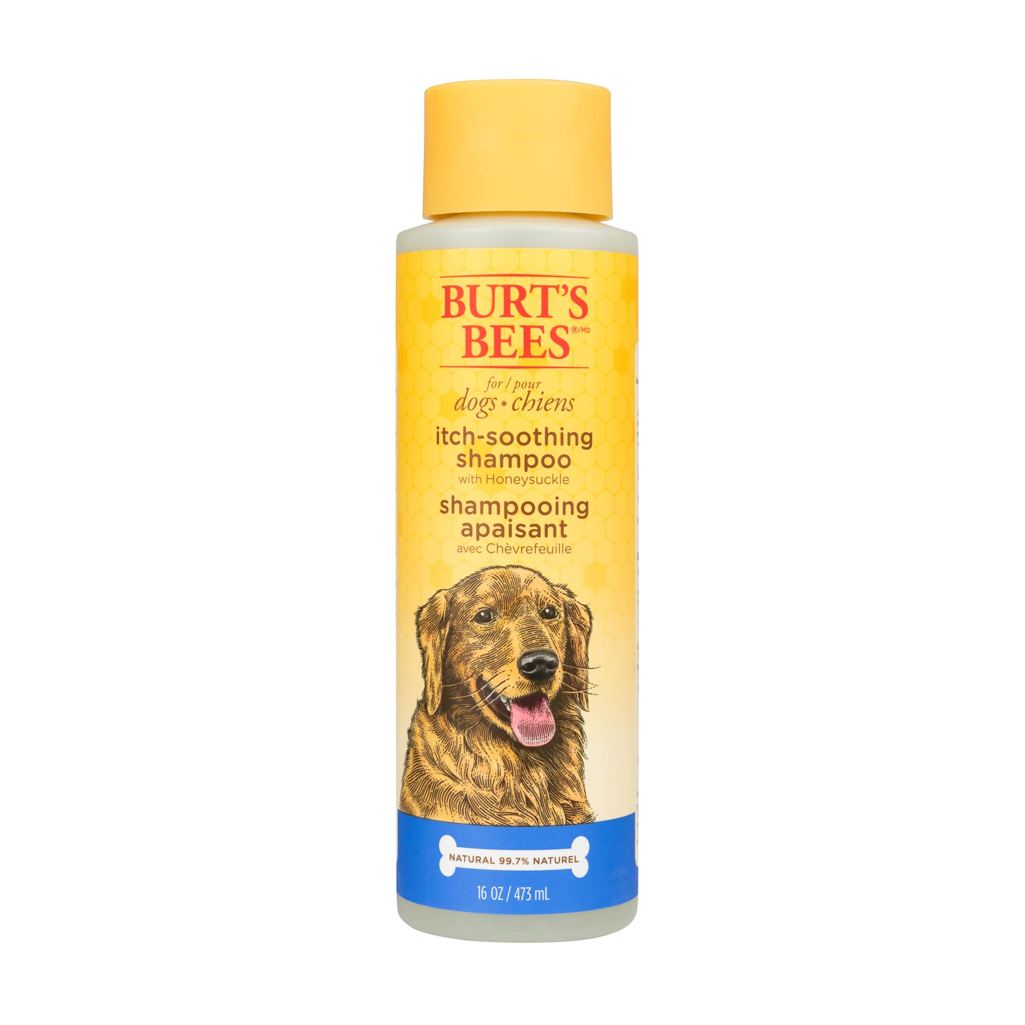 Burt'S Bees For Pets Naturally Derived Itch Soothing Shampoo With Honeysuckle - Anti-Itch Dog Shampoo For All Dogs - Cruelty Free, Formulated Without Sulfates And Parabens, Made In The Usa, 16 Ounces