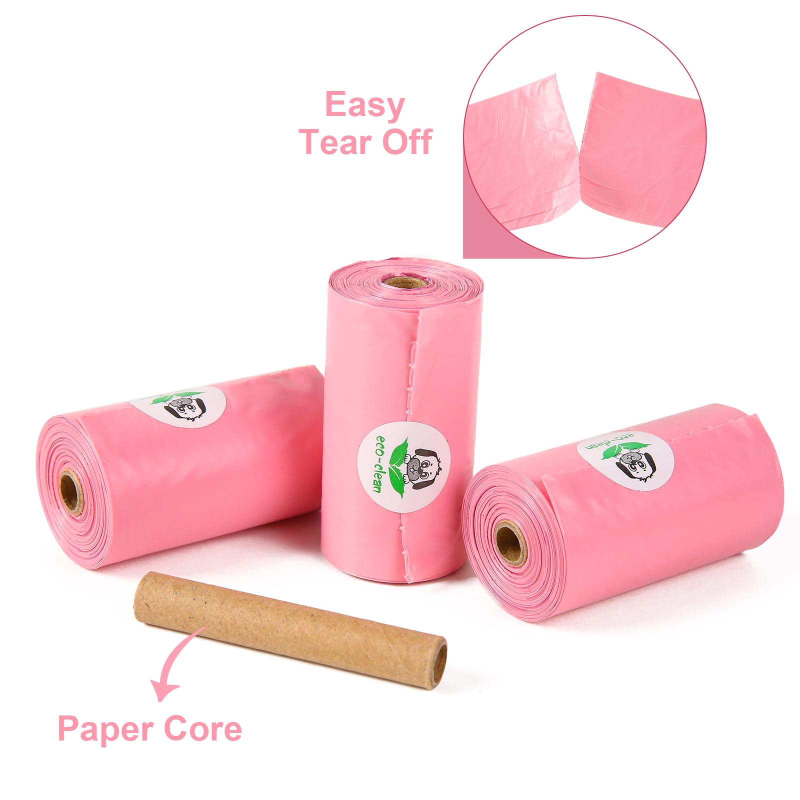 ECO-CLEAN 360 Count Dog Poop Bags with Dispenser, Leak-Proof, Cherry Blossom scented