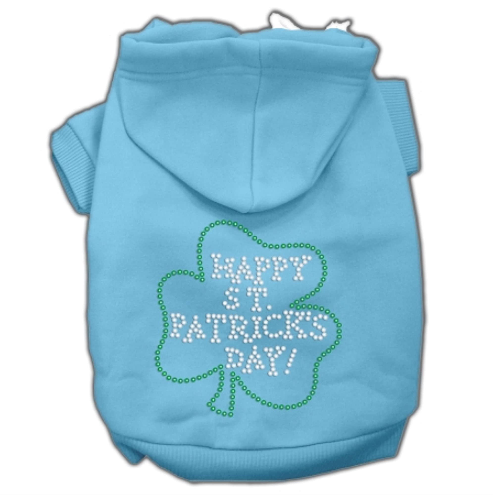 Mirage Pet Products Happy St. Patrick'S Day Hoodies, Baby Blue, X Small/Size 8