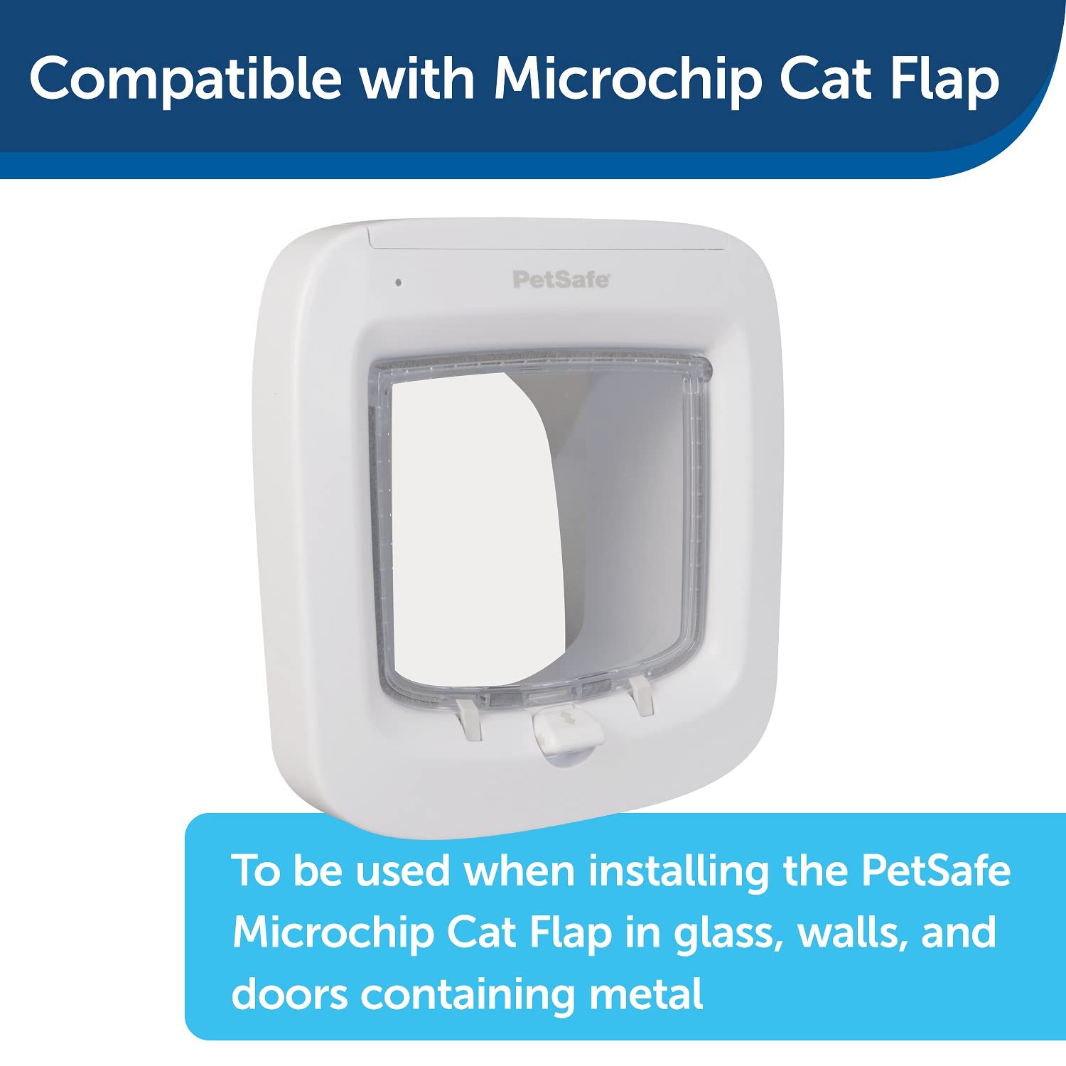 Petsafe Installation Adapter, Mounting Adapter For Installation Of Petsafe Microchip Cat Flap And Manual Cat Flap, For Glass, Wa