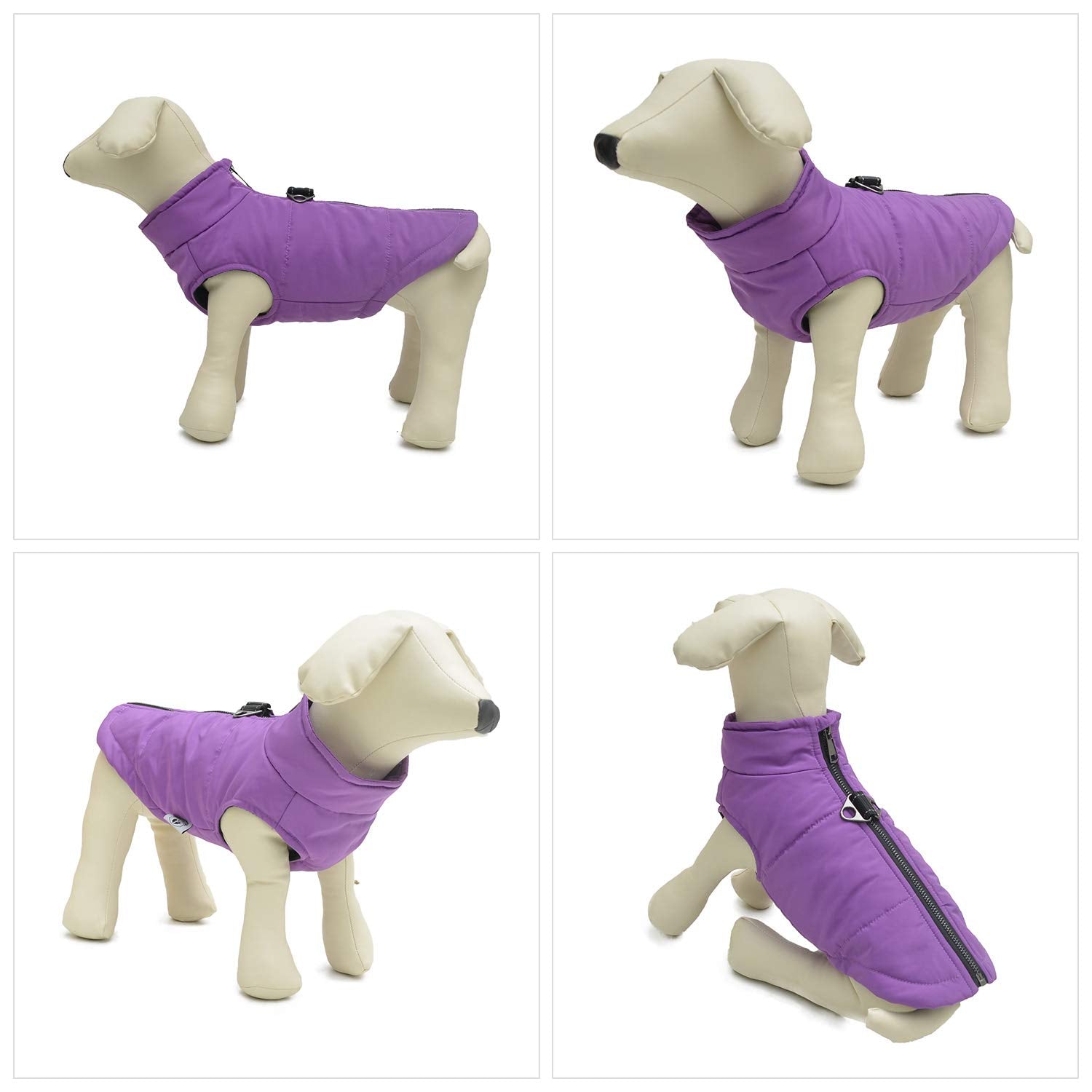 Lovelonglong Dog Winter Vest With Cotton Lining, Waterproof Ultra Warm Dog Winter Coat Windproof Zippered Jacket Breathable Soft