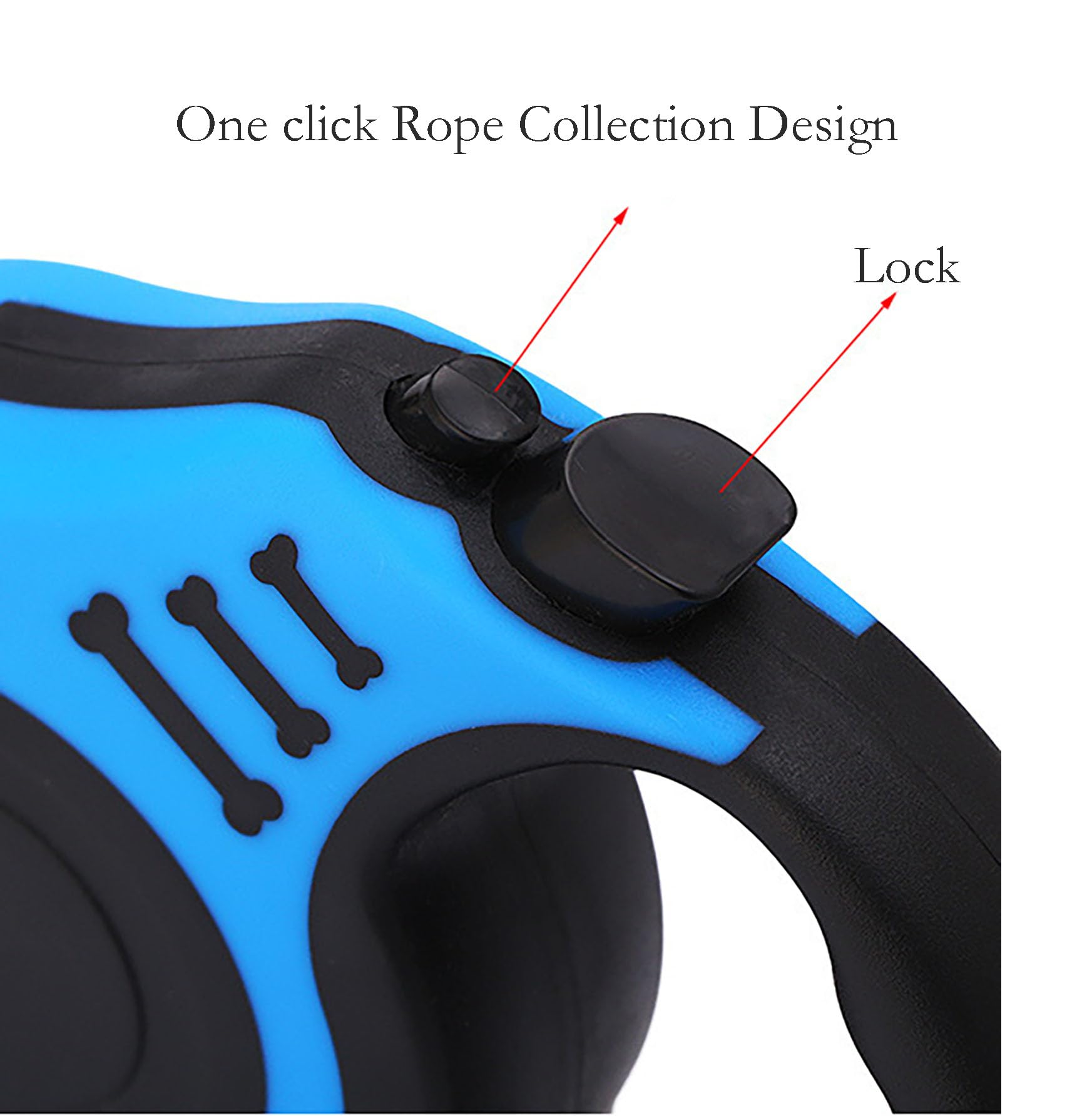 Retractable Dog Leashe, 16 Feet Blue Automatic Dog Walking Rope With Switch And Non-Slip Handle For Walk A Dog (Blue)